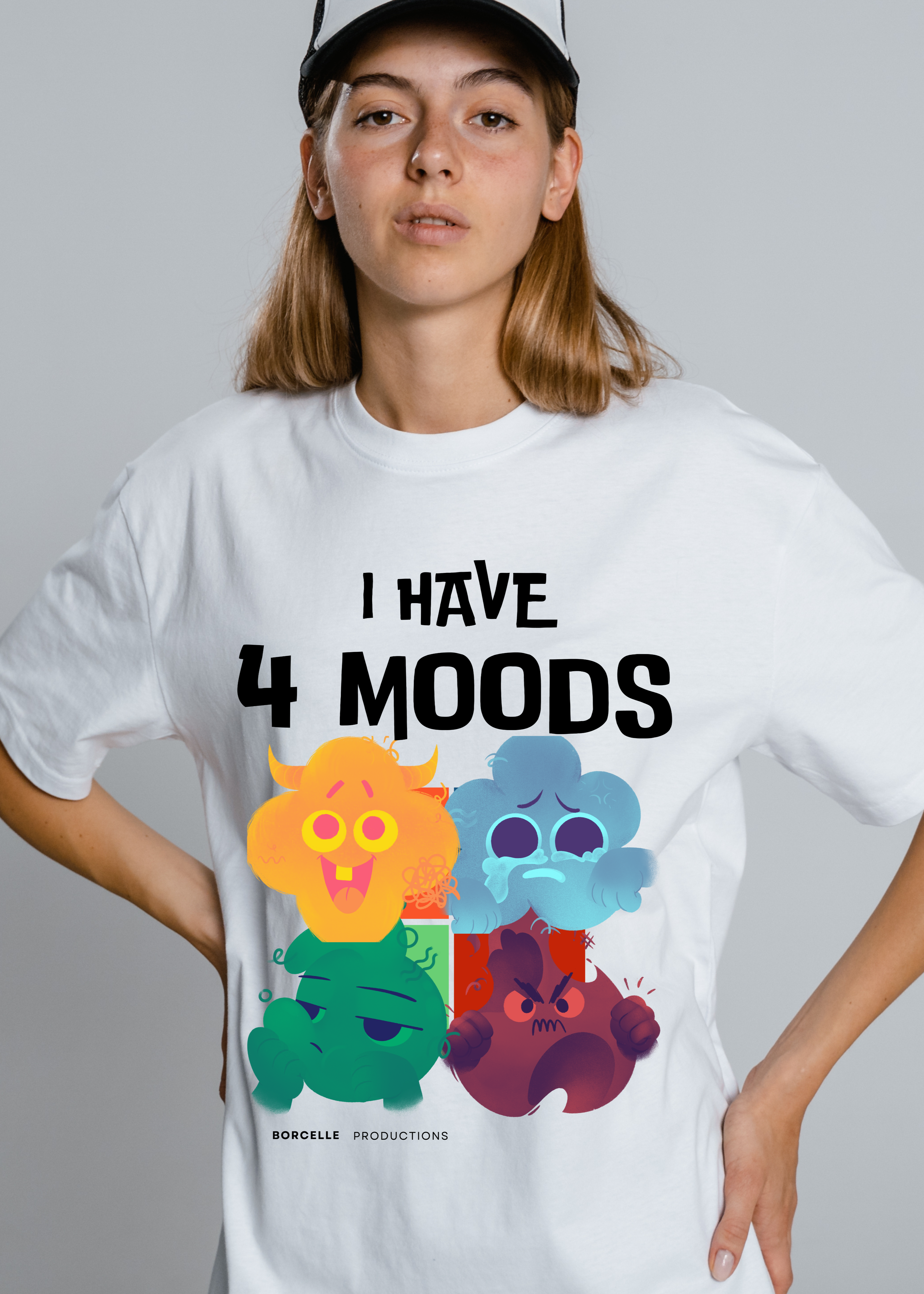4 MOODS UNISEX OVERSIZED T-SHIRT