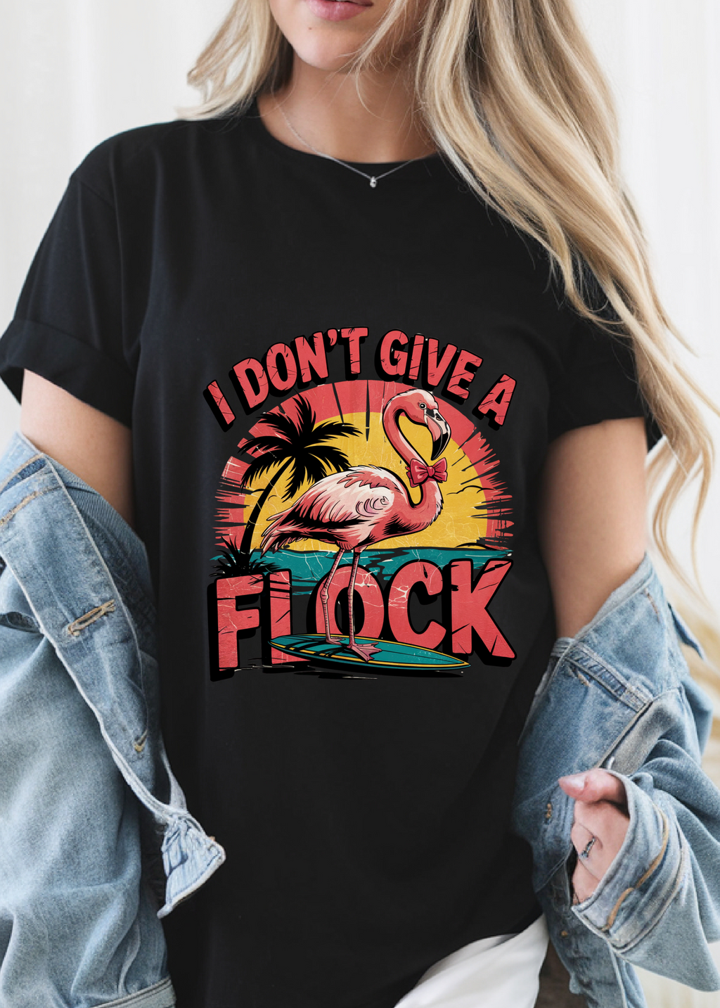 DON'T GIVE A FLOCK WOMEN PRINTED T-SHIRT