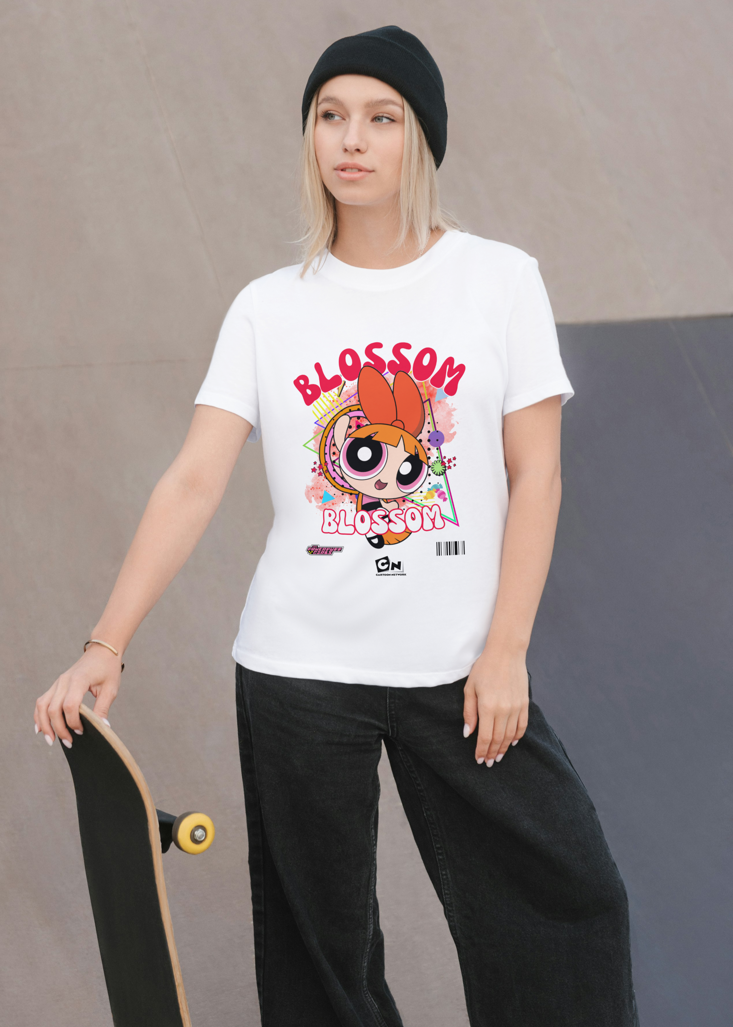 BLOSSOM THE POWERPUFF GIRLS WOMEN T-SHIRT