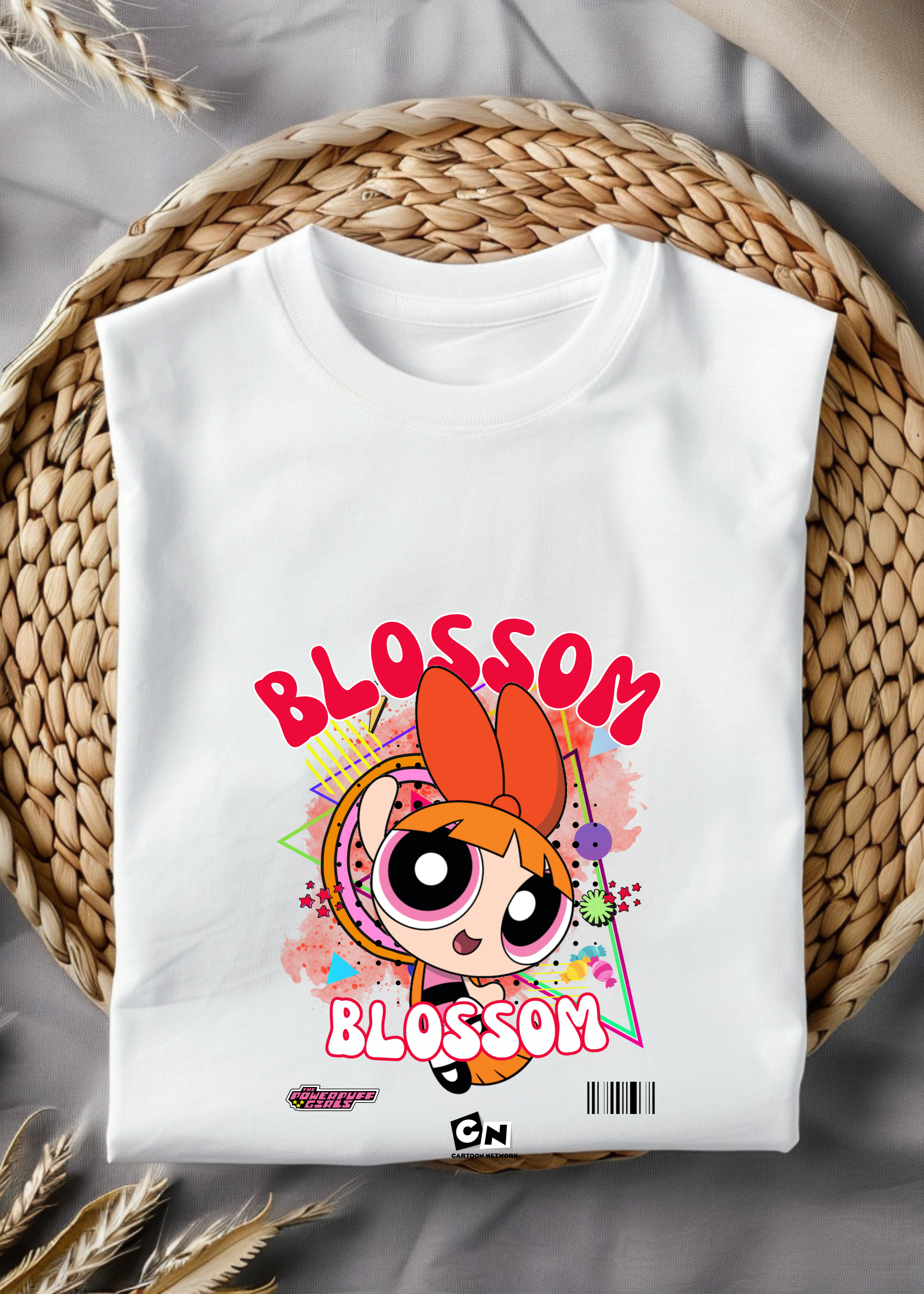 BLOSSOM THE POWERPUFF GIRLS WOMEN T-SHIRT