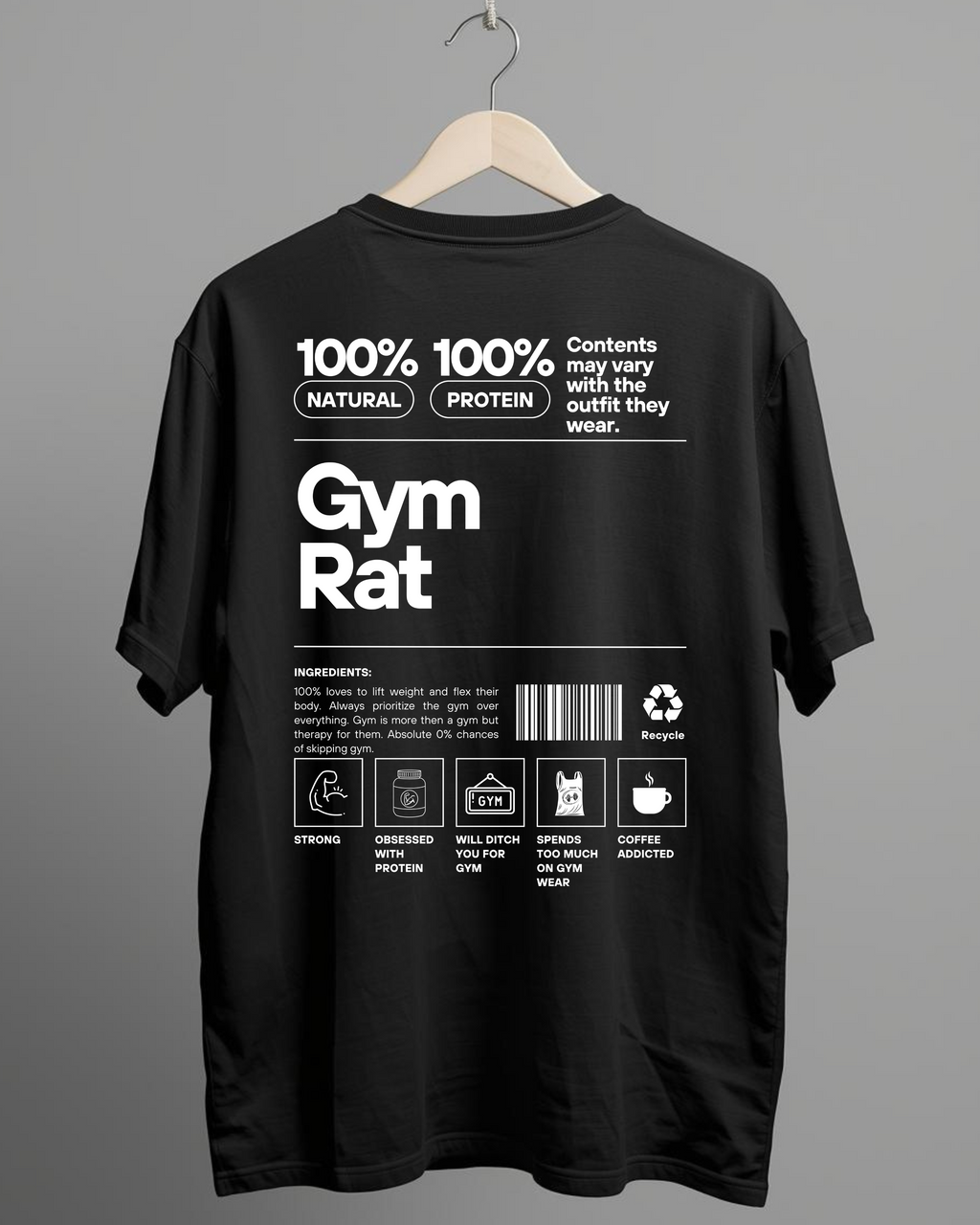 GymRat Unisex Oversized Standard T-Shirt