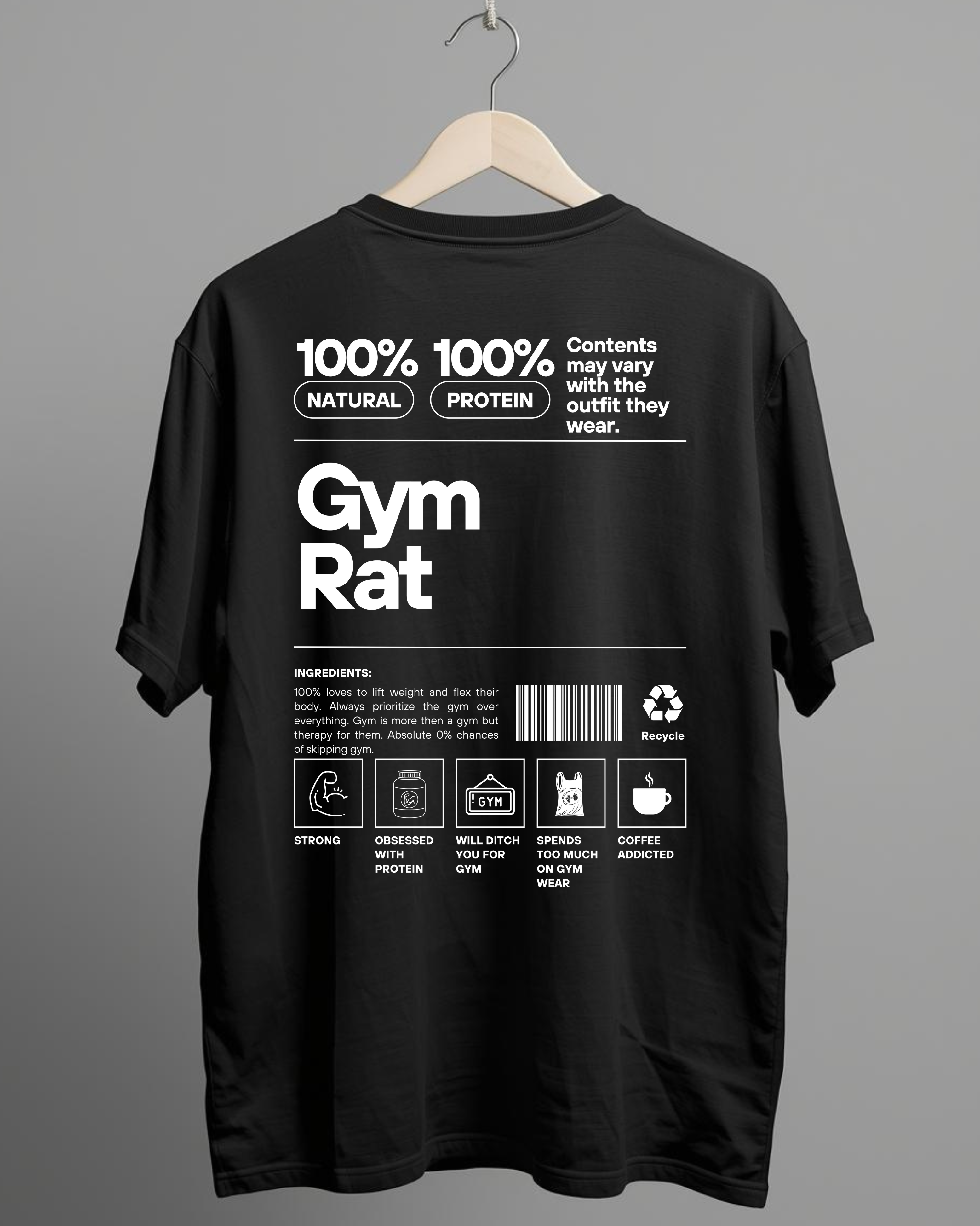GymRat Unisex Oversized Standard T-Shirt