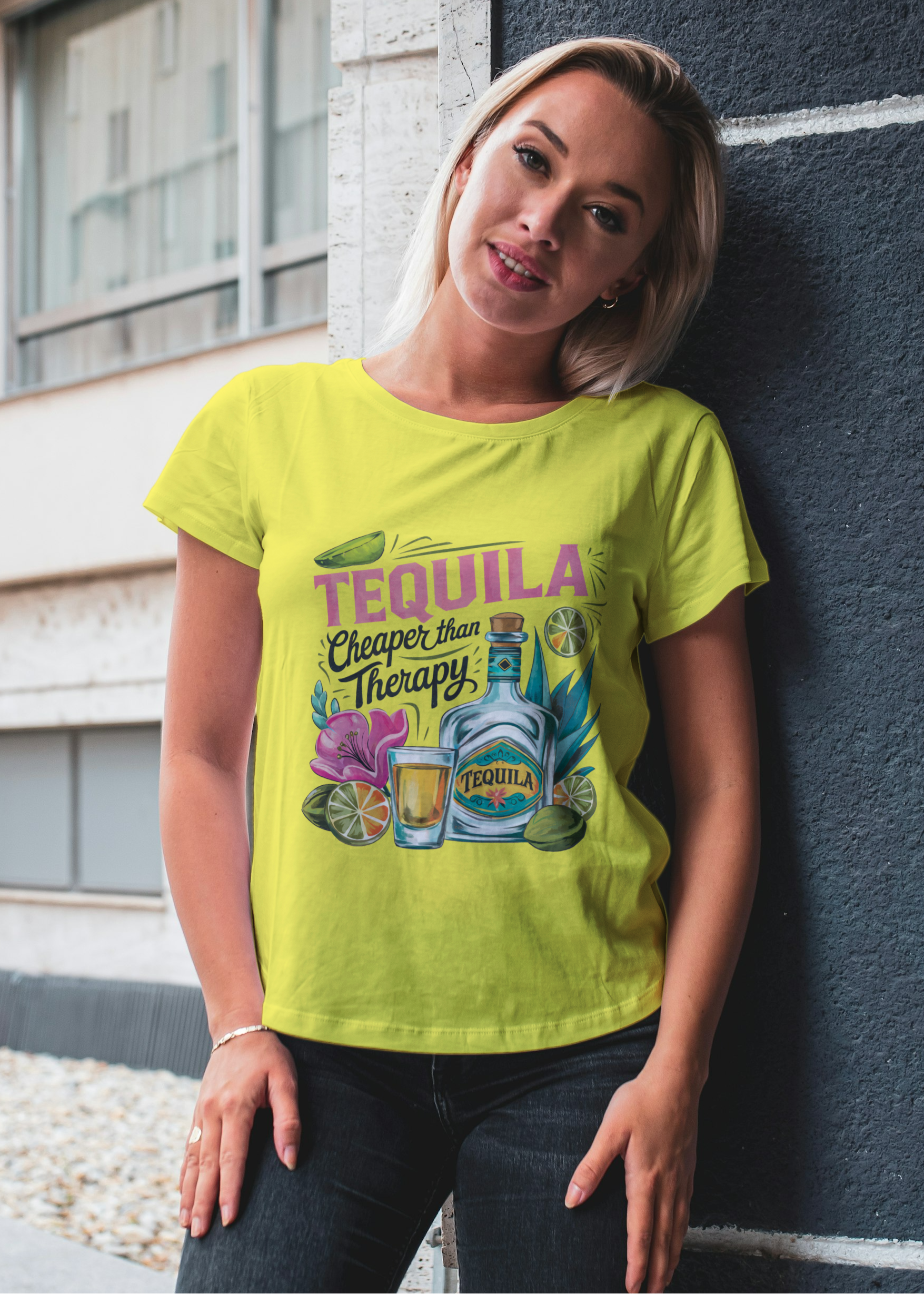 TEQUILA WOMEN CLASSIC PRINTED T-SHIRT