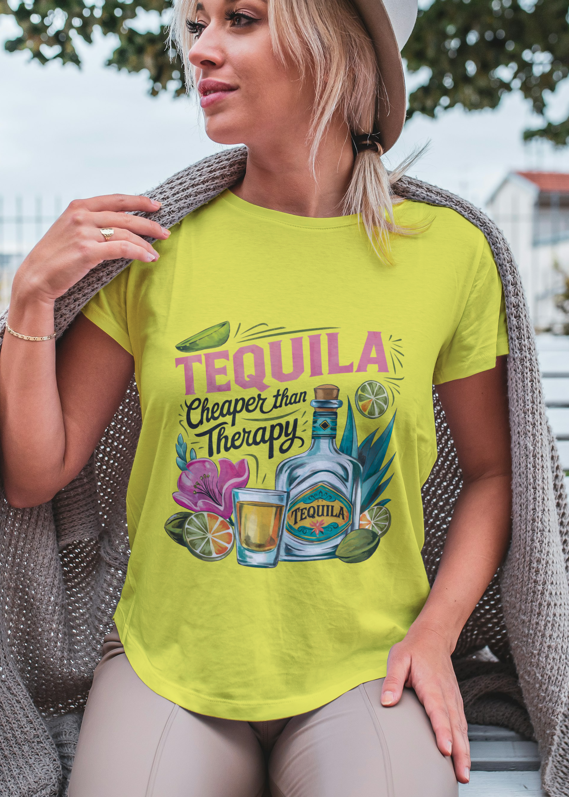 TEQUILA WOMEN CLASSIC PRINTED T-SHIRT