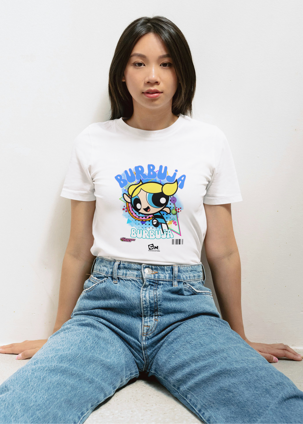 BUBBLE POWERPUFF GIRL WOMEN T-SHIRT
