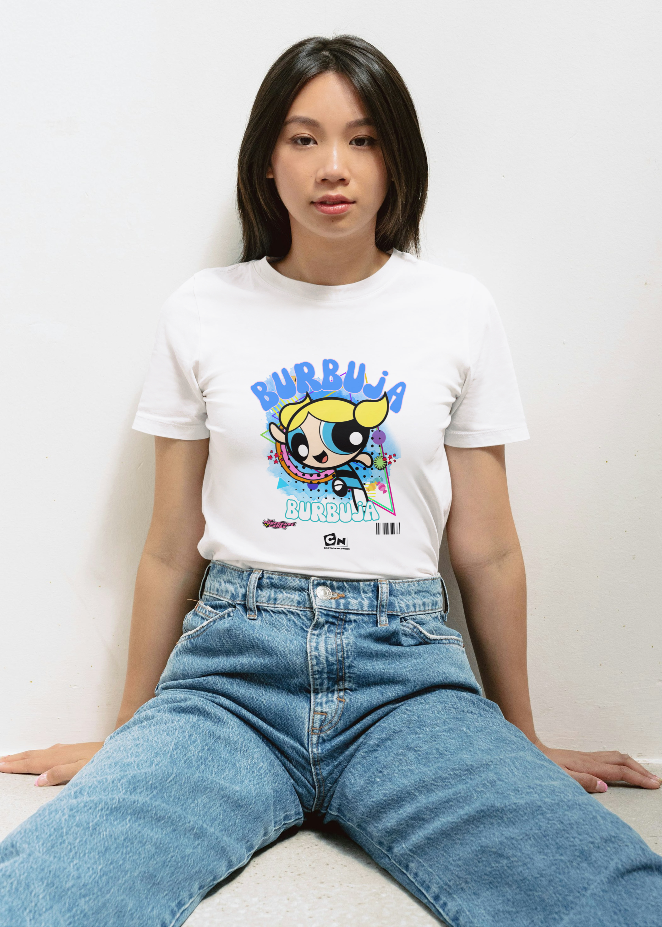 BUBBLE POWERPUFF GIRL WOMEN T-SHIRT
