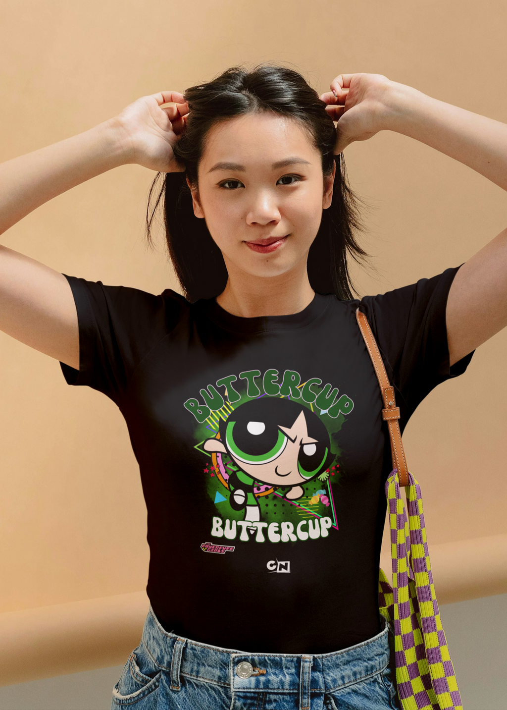 BUTTERCUP POWERPUFF GIRL WOMEN T-SHIRT
