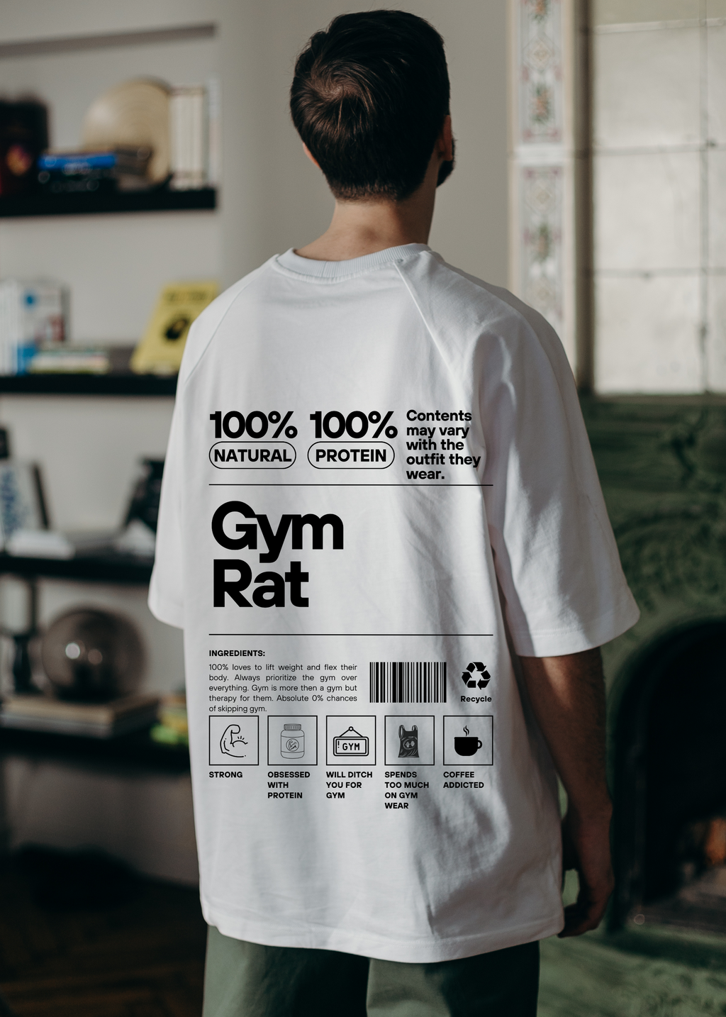 GYM RAT UNISEX OVERSIZED T-SHIRT