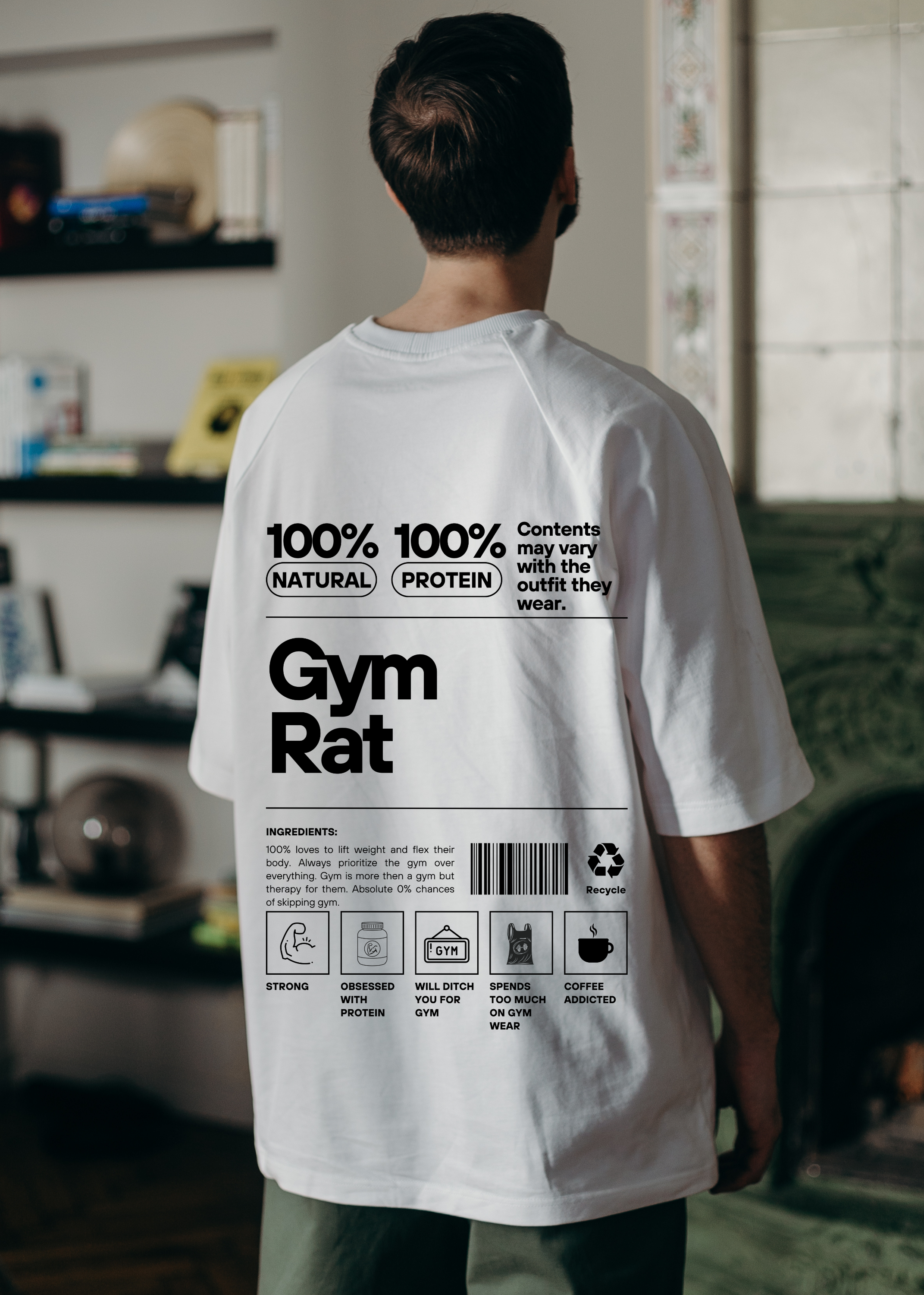 GYM RAT UNISEX OVERSIZED T-SHIRT