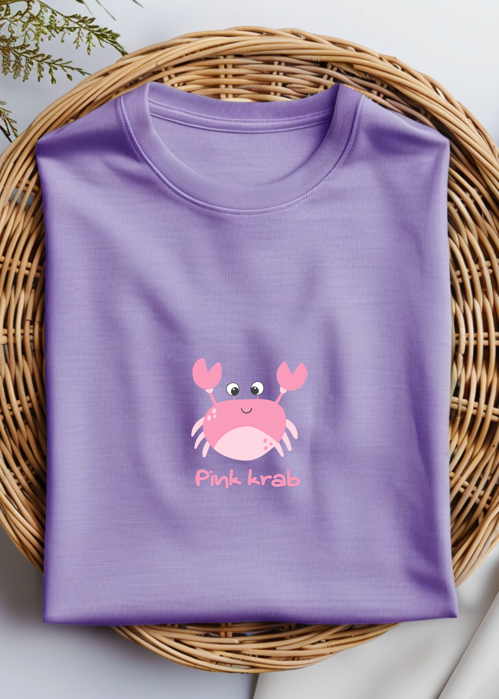 PINK KRAB LOGO OVERSIZED UNISEX T-SHIRT