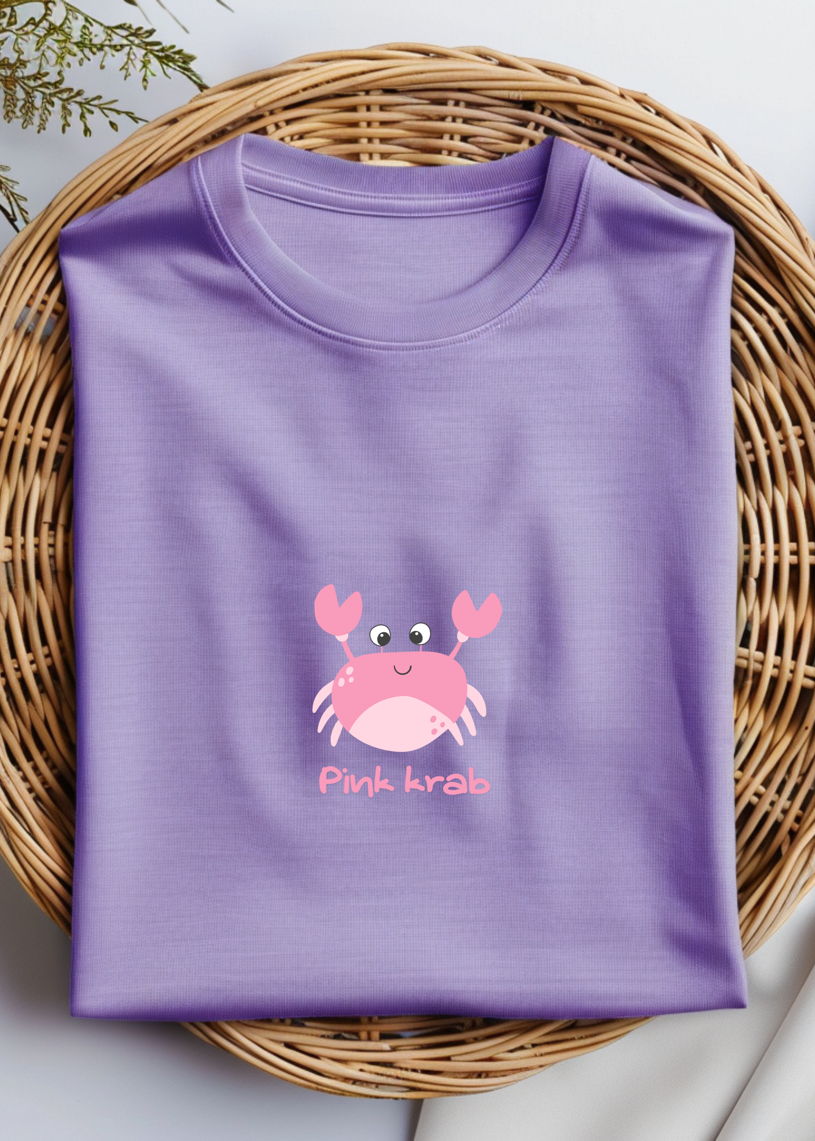 PINK KRAB LOGO OVERSIZED UNISEX T-SHIRT