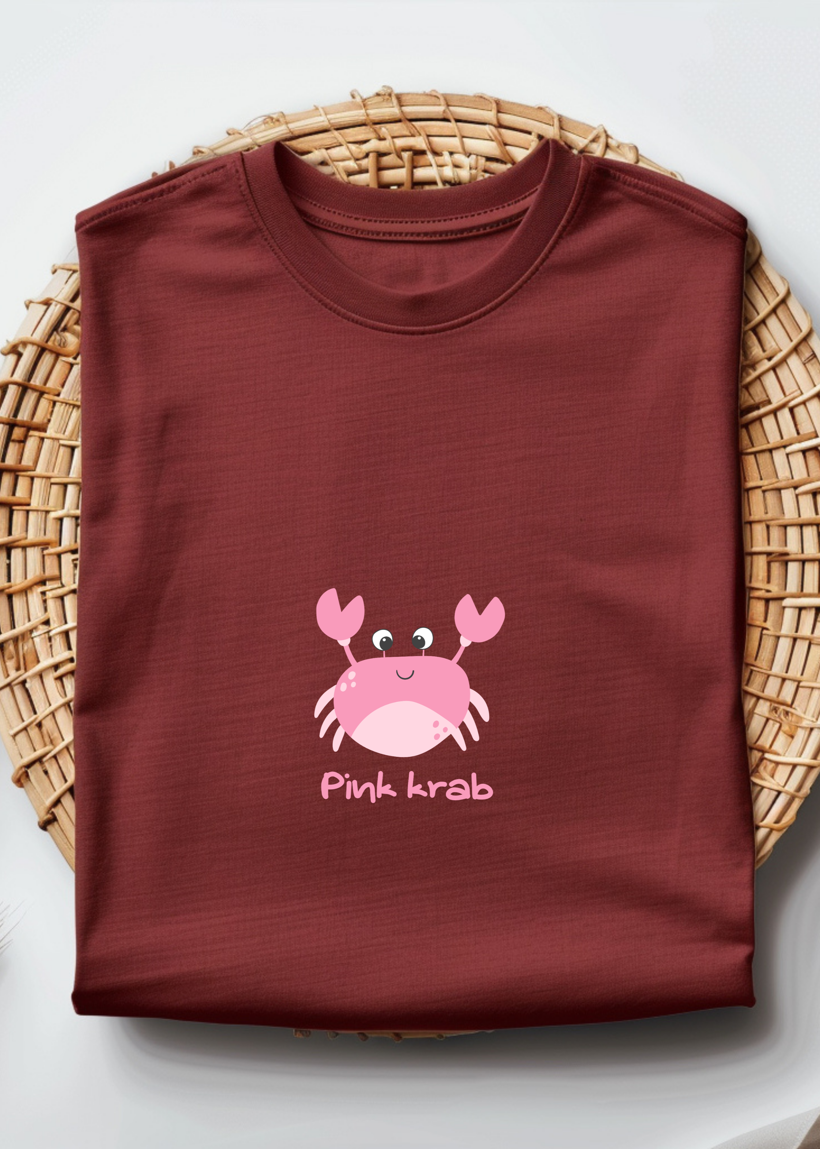PINK KRAB LOGO OVERSIZED UNISEX T-SHIRT