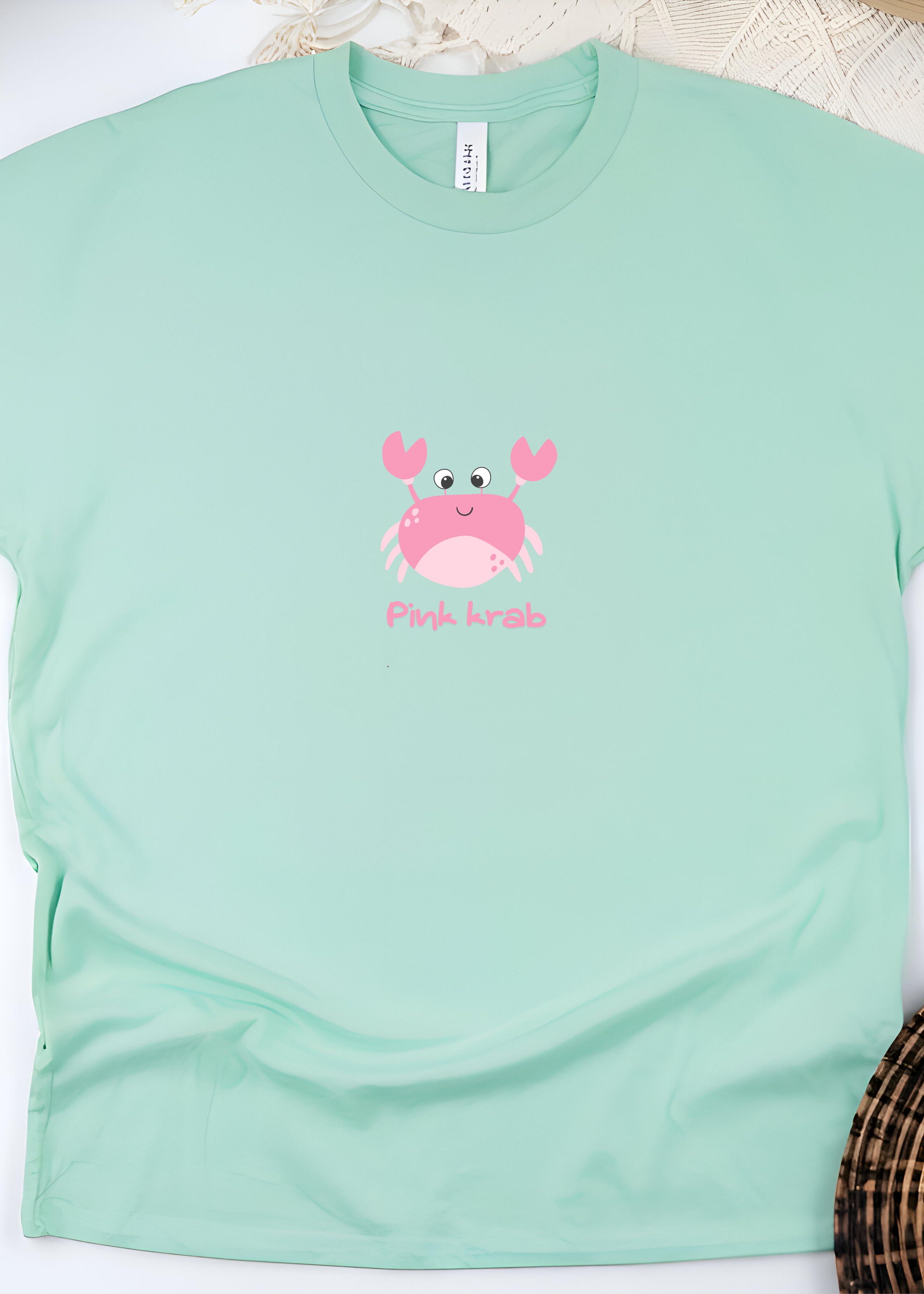 PINK KRAB LOGO OVERSIZED UNISEX T-SHIRT