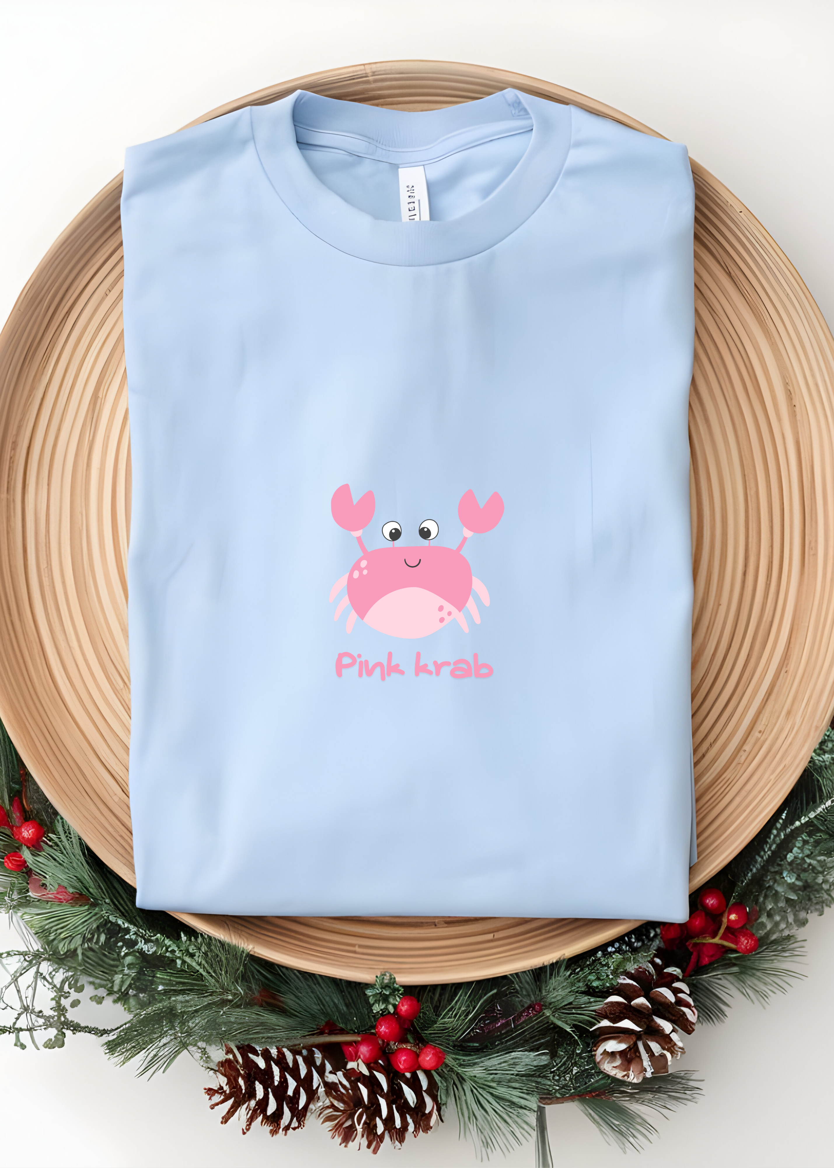 PINK KRAB LOGO OVERSIZED UNISEX T-SHIRT