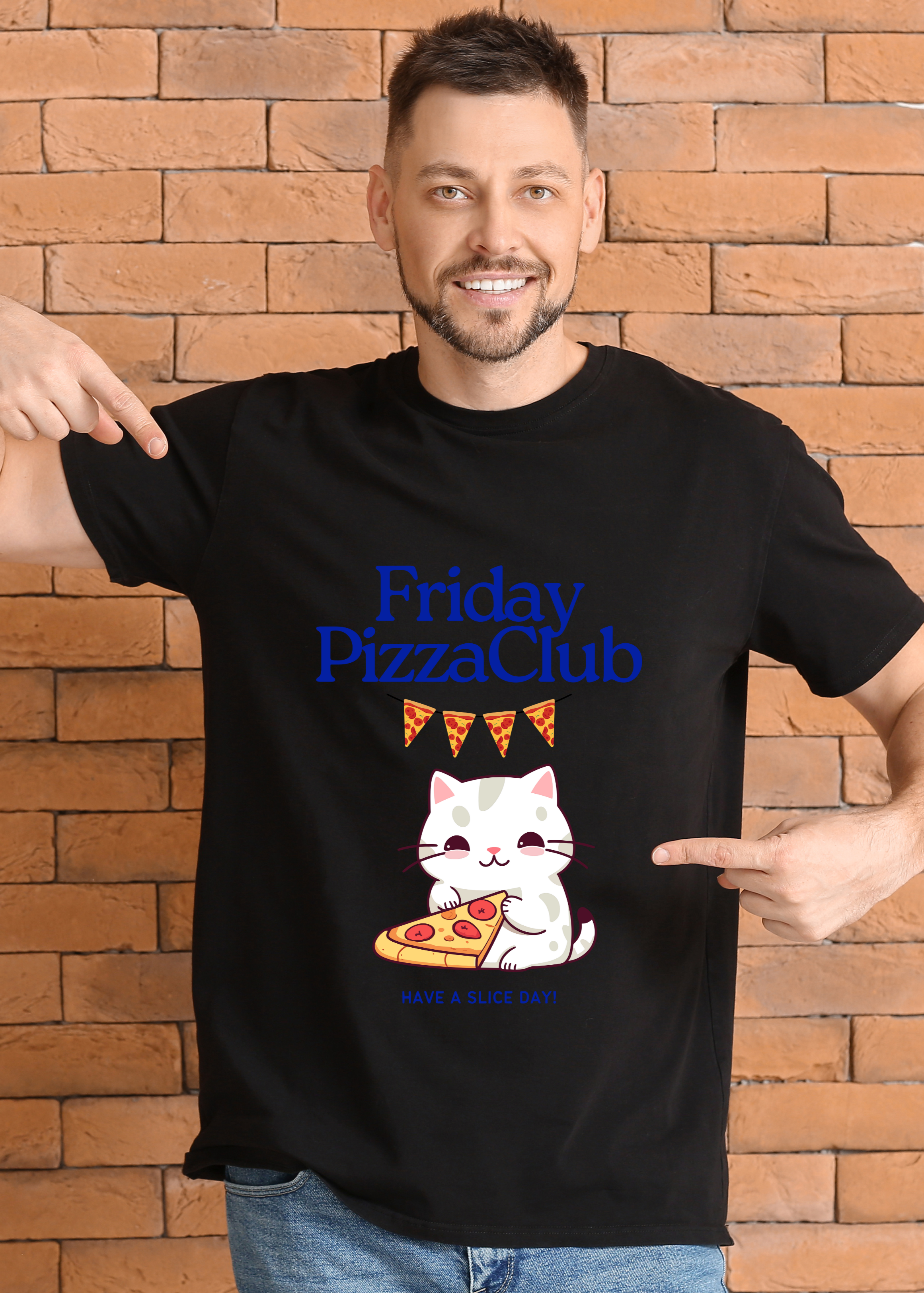 PIZZA CLUB FUNNY MEN CLASSIC T-SHIRT