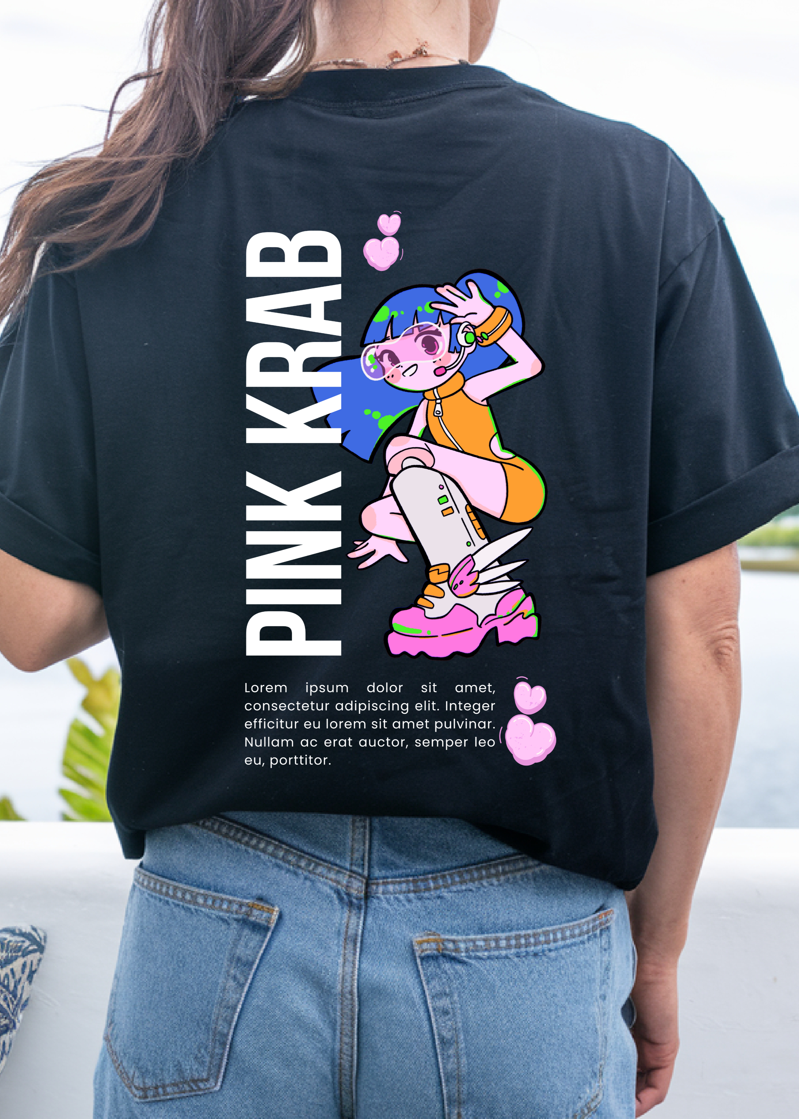PINK WOMEN OVERSIZED T-SHIRT