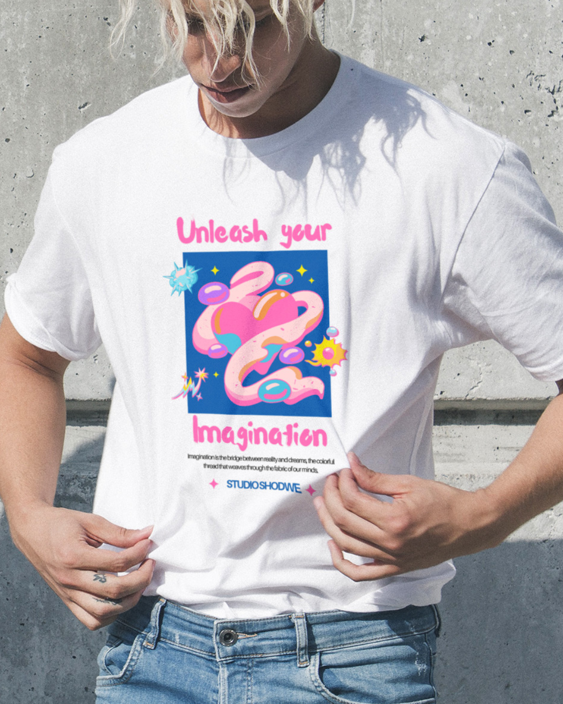 Unleash imagination Printed T-Shirt
