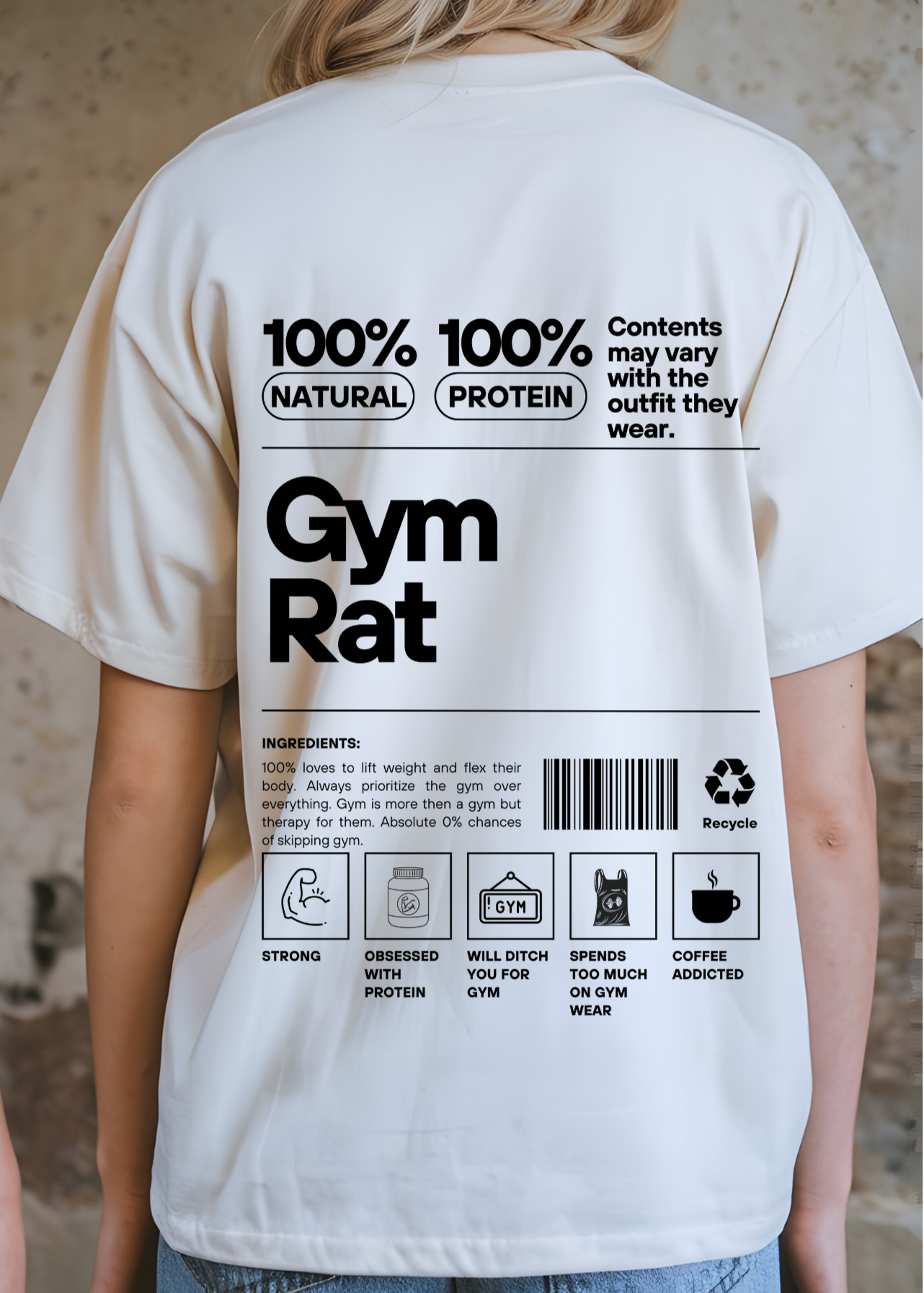 GYM RAT UNISEX OVERSIZED T-SHIRT