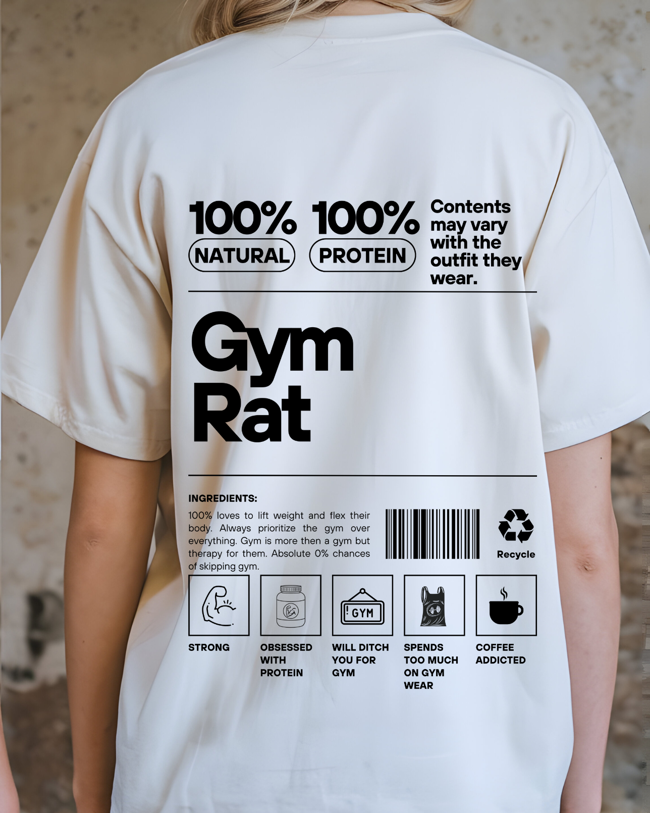 Gym Rat Unisex Oversized Standard T-Shirt