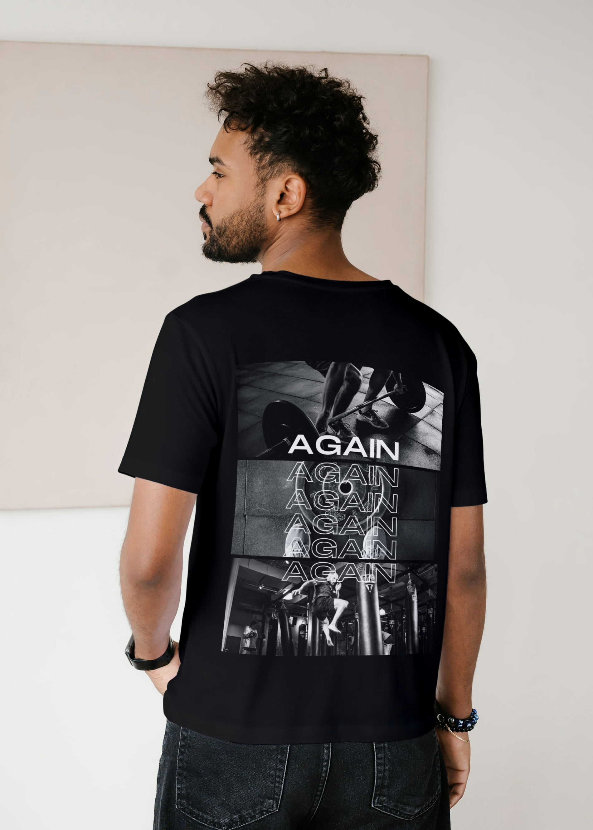 GYM MOTIVATION MEN CLASSIC PRINTED T-SHIRT