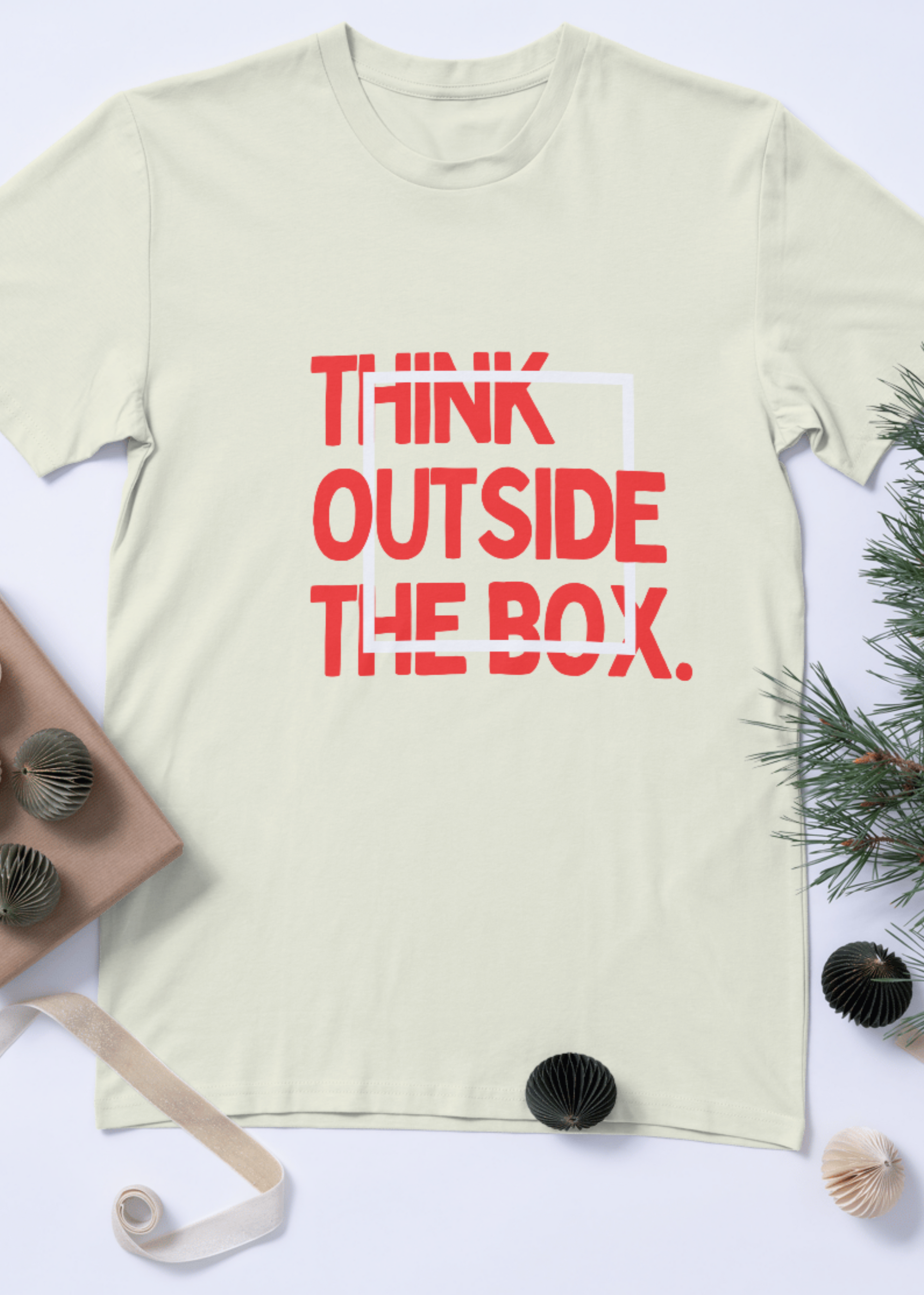 THINK OUTSIDE THE BOX OVERSIZED UNISEX T-SHIRT