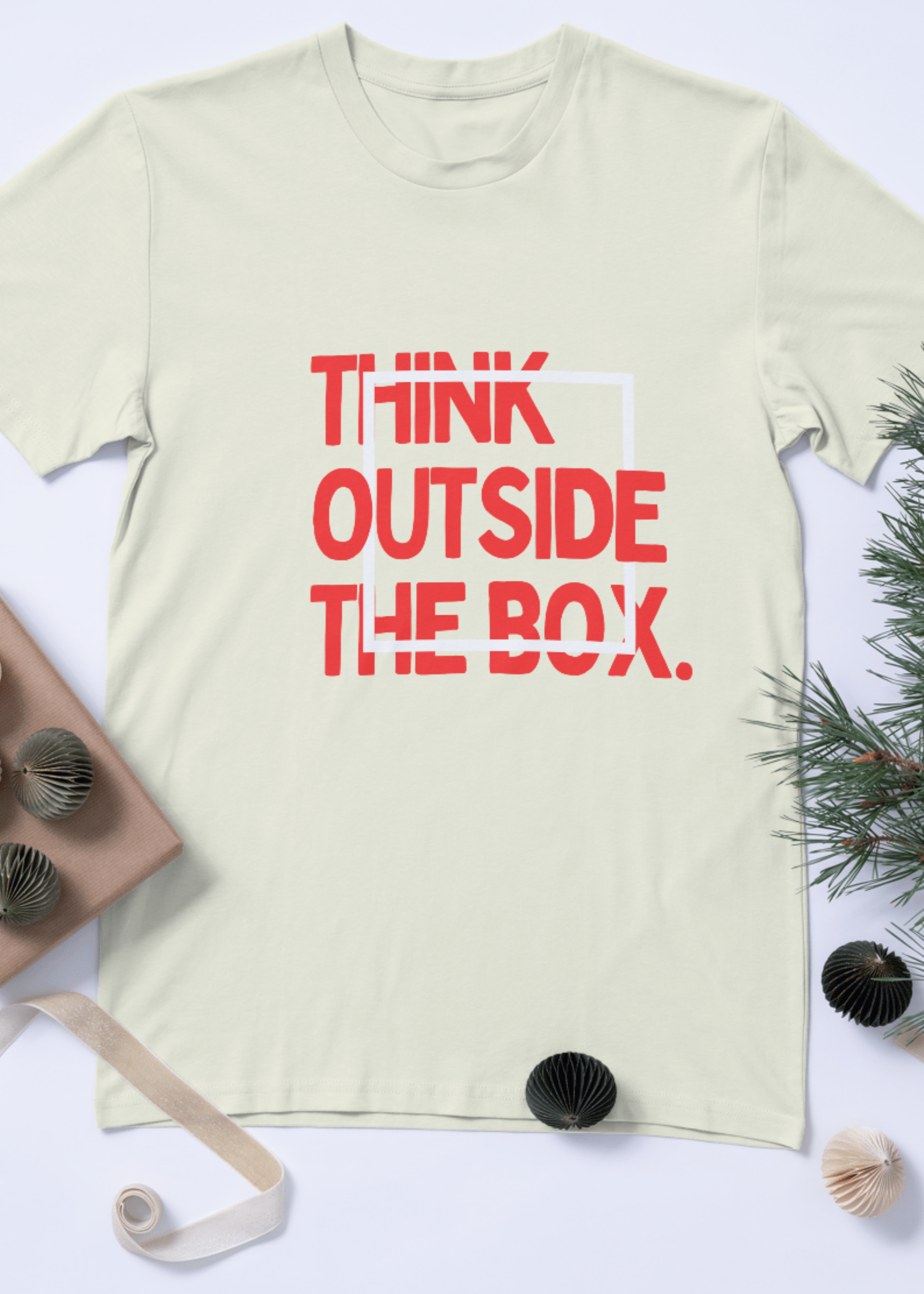 THINK OUTSIDE THE BOX OVERSIZED UNISEX T-SHIRT