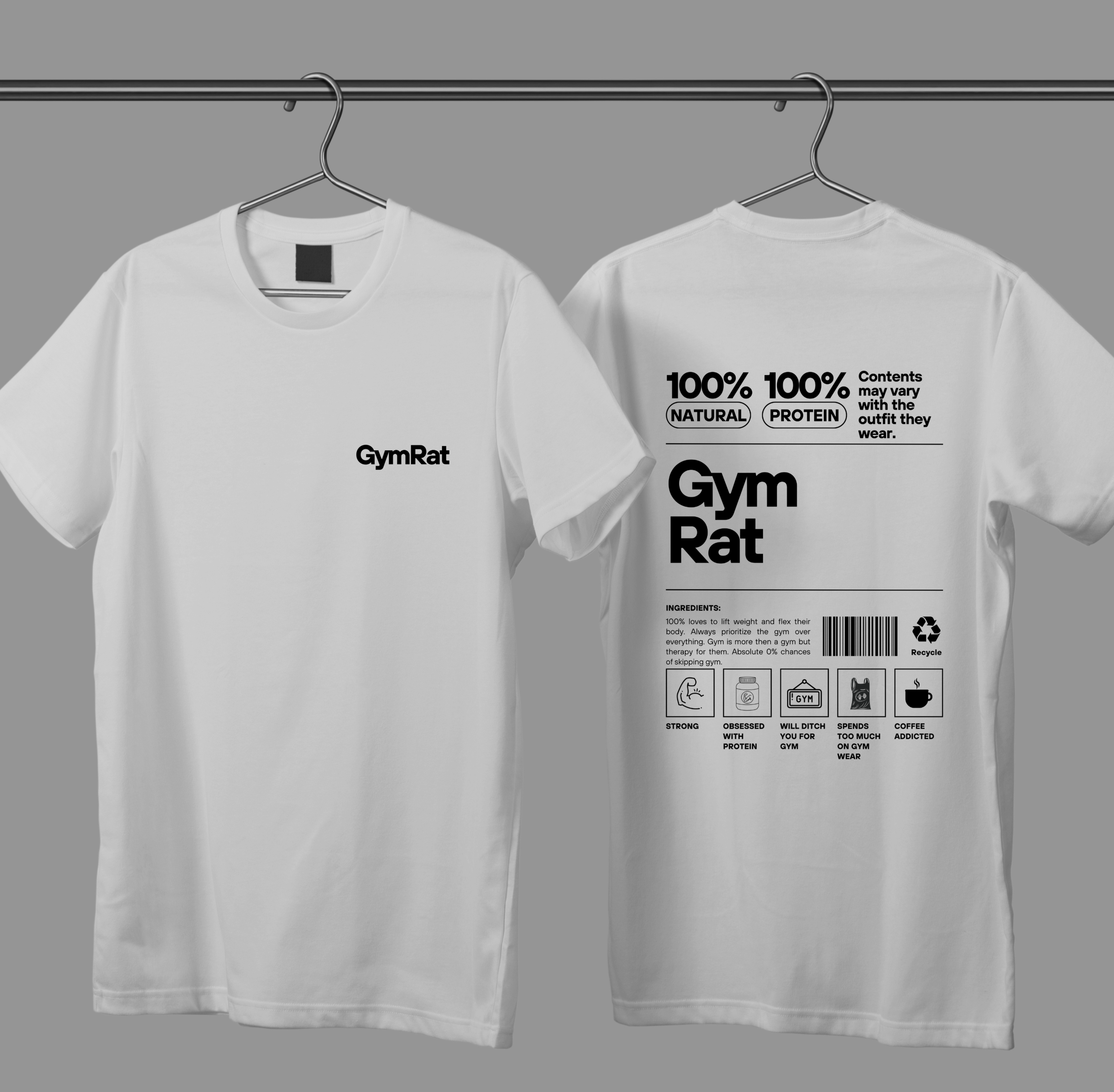 GYM RAT UNISEX OVERSIZED T-SHIRT