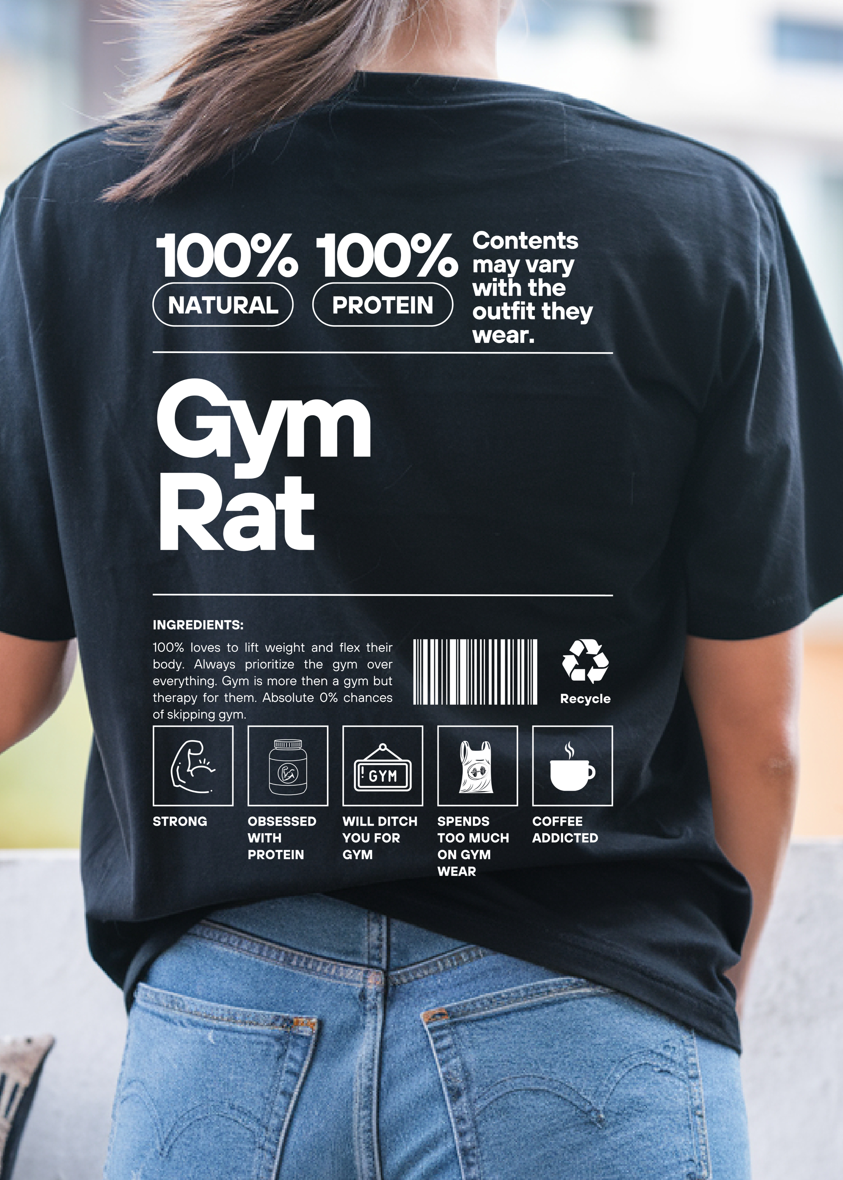 GYM RAT UNISEX OVERSIZED T-SHIRT