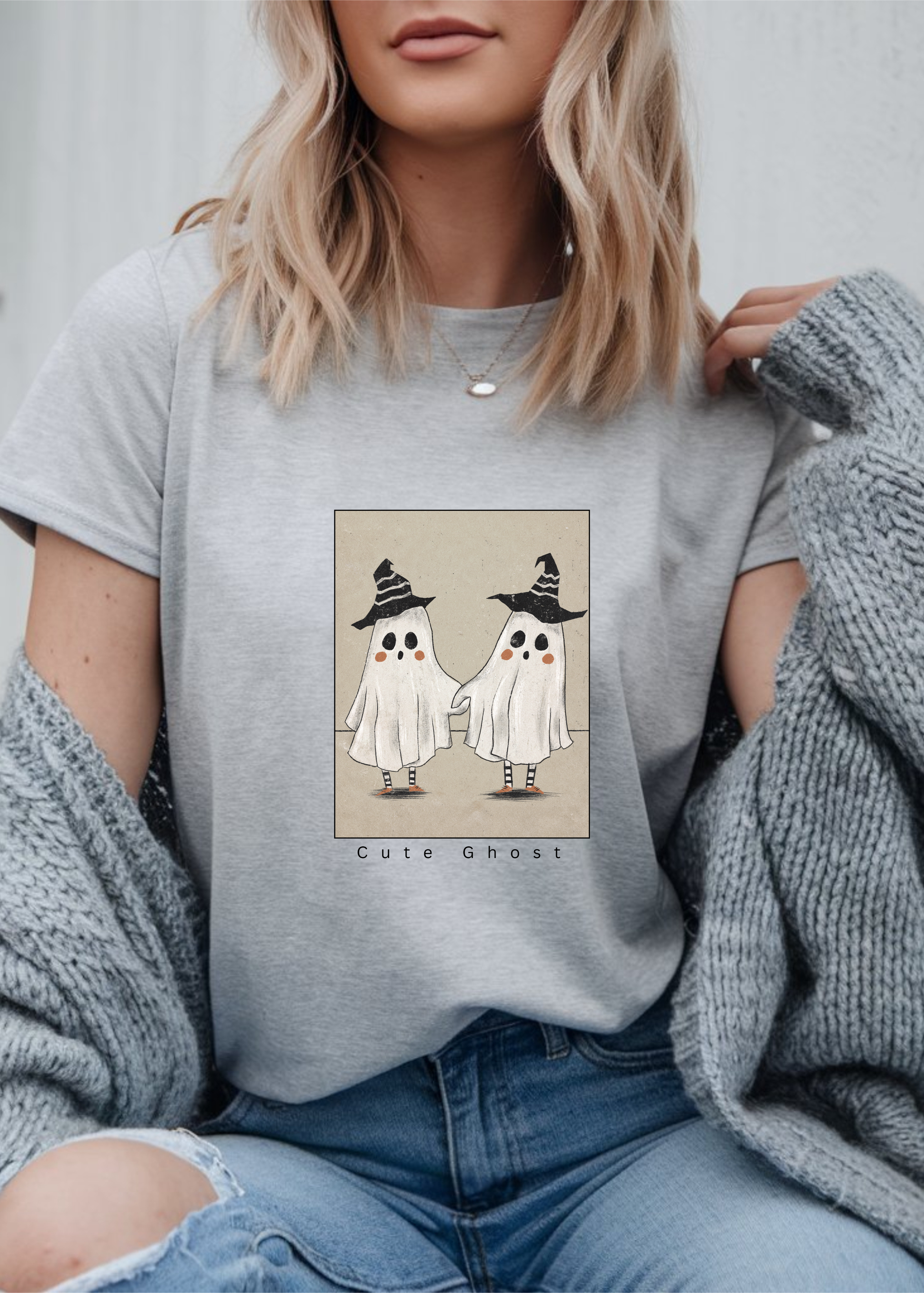 CUTE GHOST WOMEN CLASSIC T-SHIRT