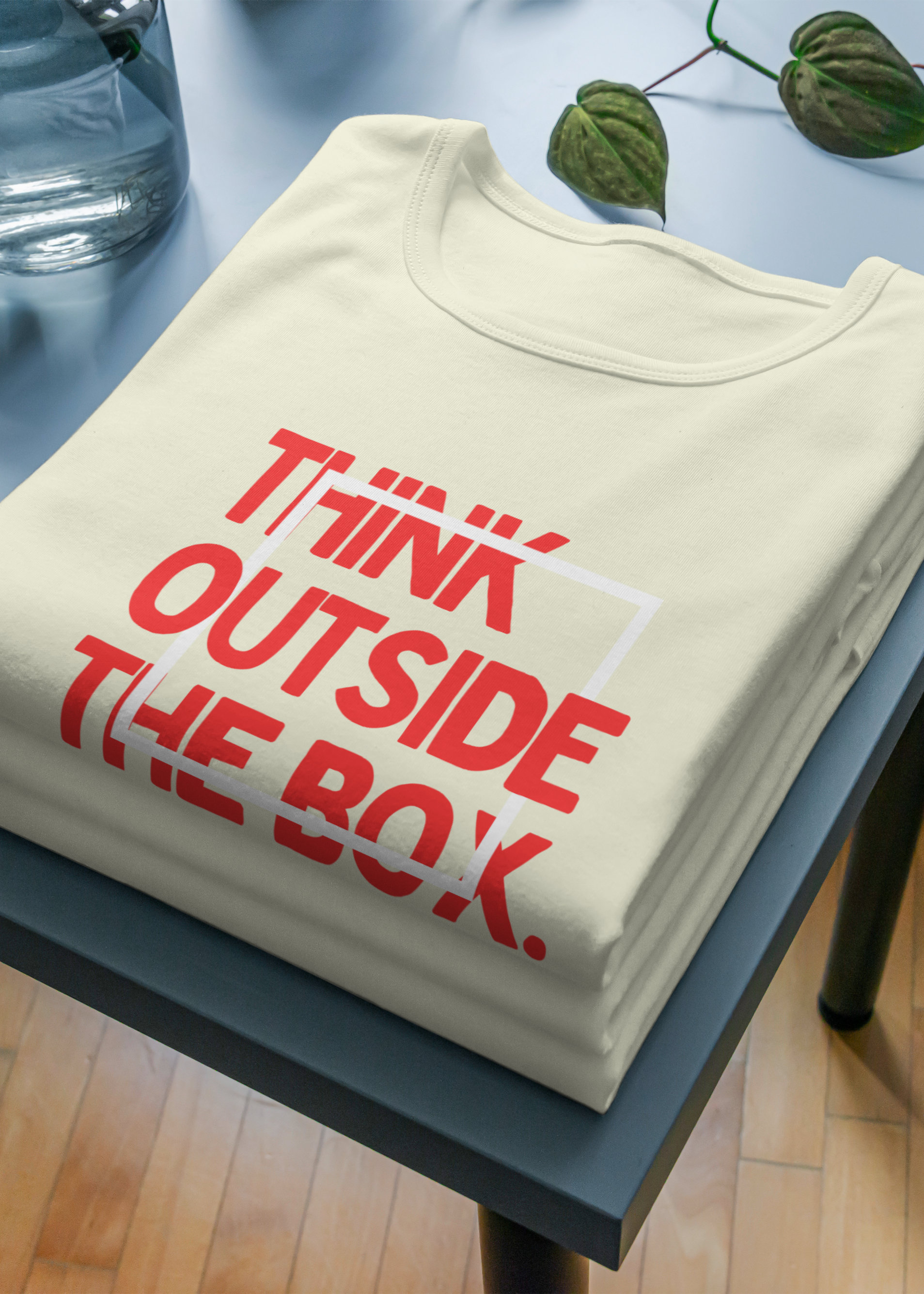 THINK OUTSIDE THE BOX OVERSIZED UNISEX T-SHIRT