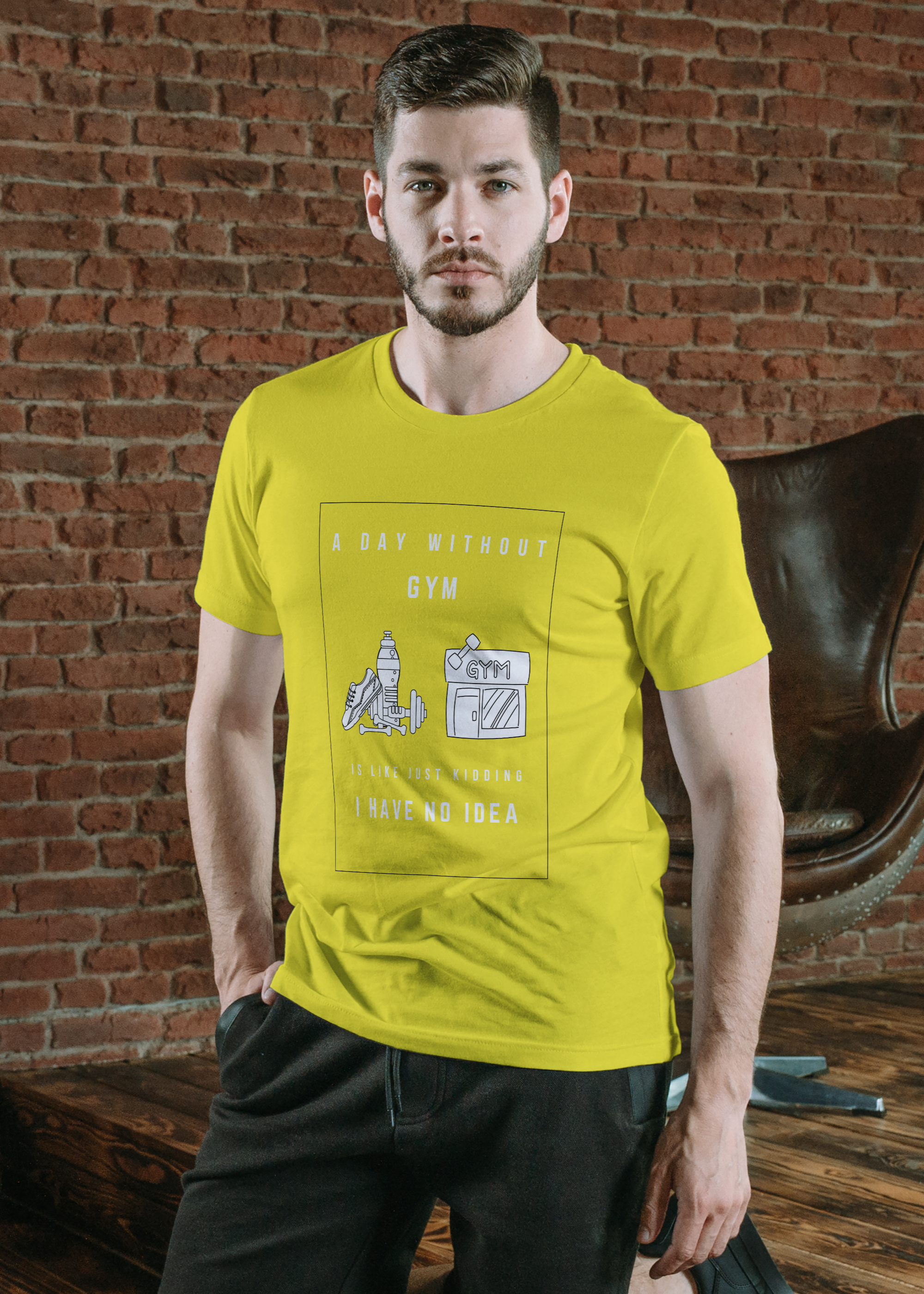 CLASSIC GYM MEN PRINTED T-SHIRT