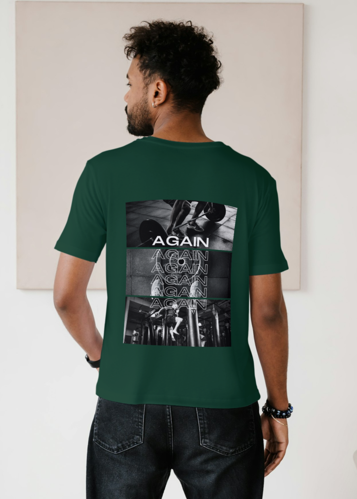 GYM MOTIVATION MEN CLASSIC PRINTED T-SHIRT