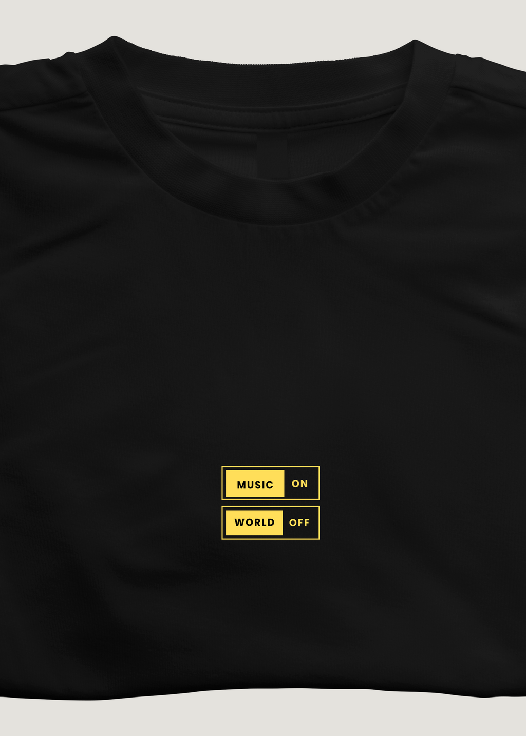 MUSIC ON WORLD OFF UNISEX OVERSIZED T-SHIRT