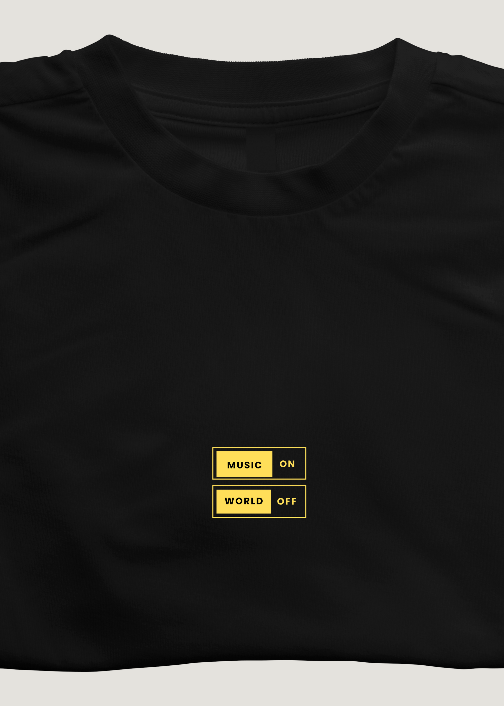 MUSIC ON WORLD OFF UNISEX OVERSIZED T-SHIRT