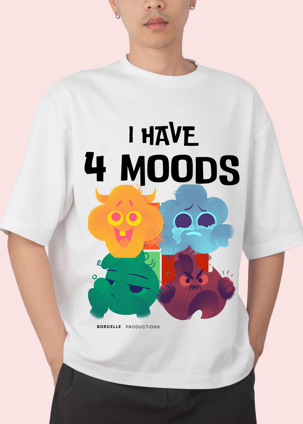 4 MOODS UNISEX OVERSIZED T-SHIRT