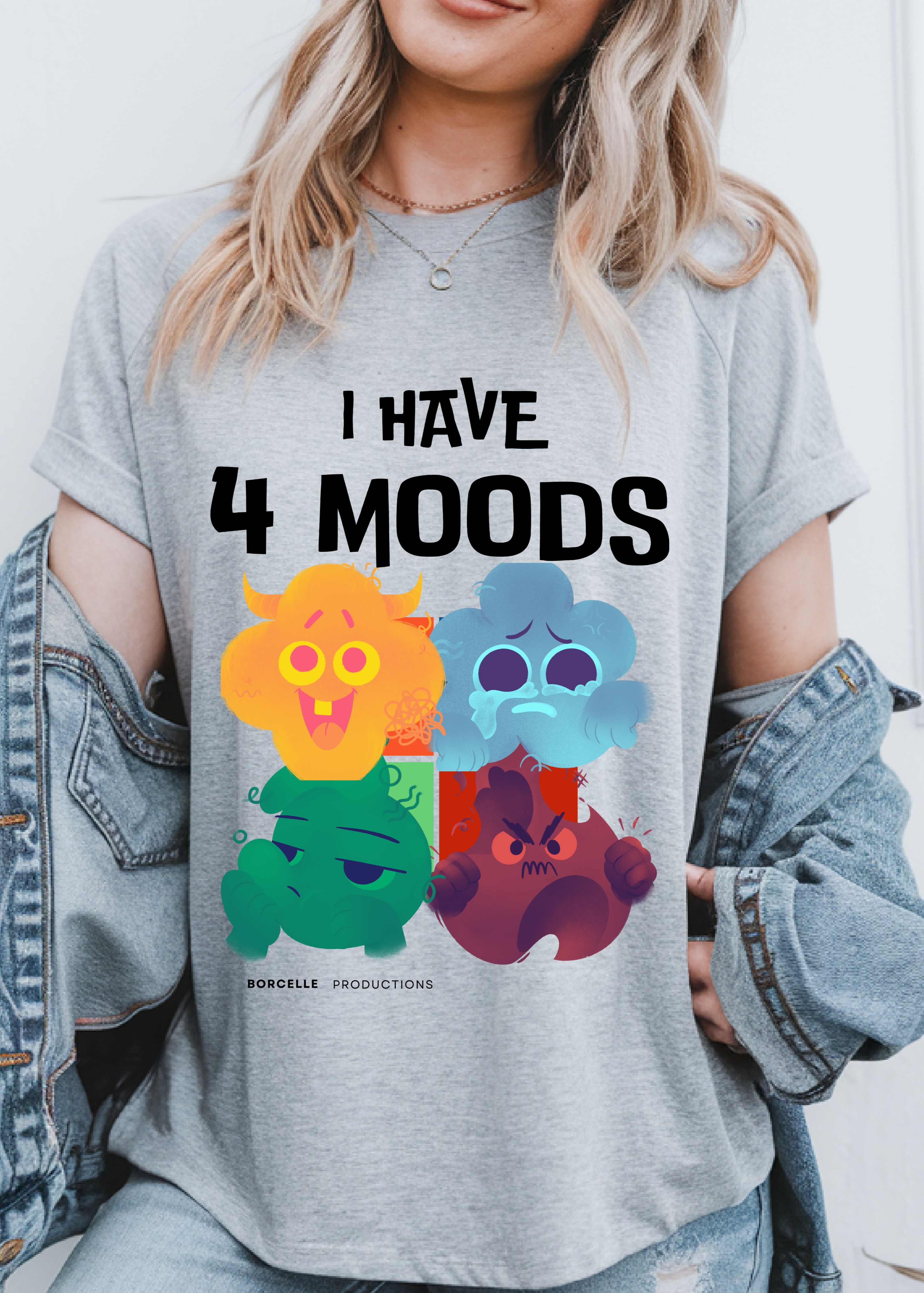 4 MOODS UNISEX OVERSIZED T-SHIRT