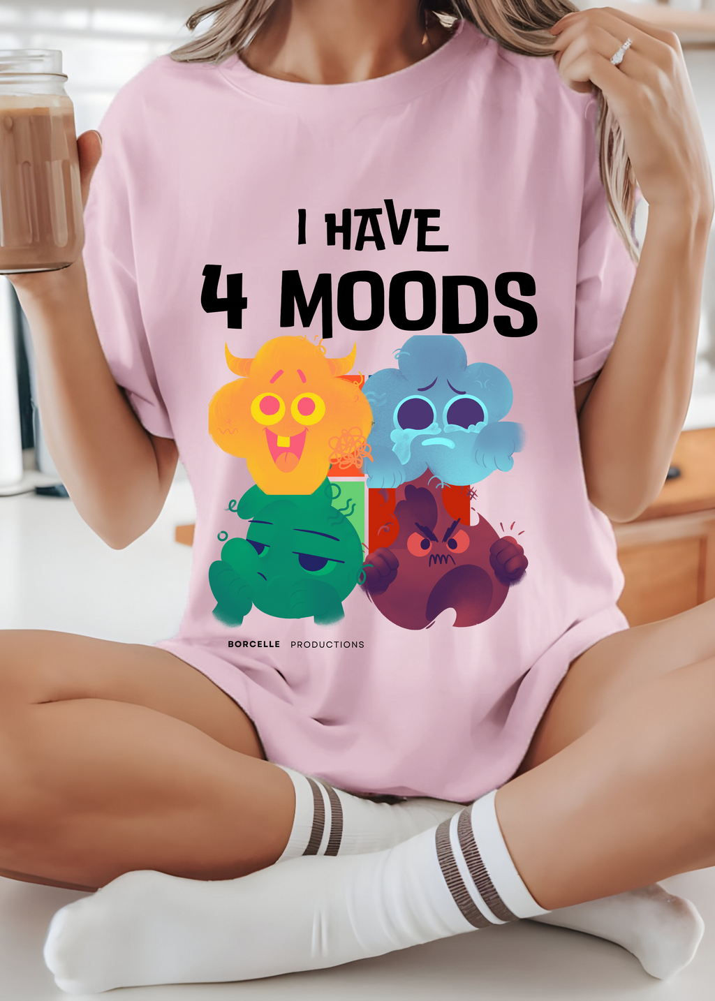 4 MOODS UNISEX OVERSIZED T-SHIRT