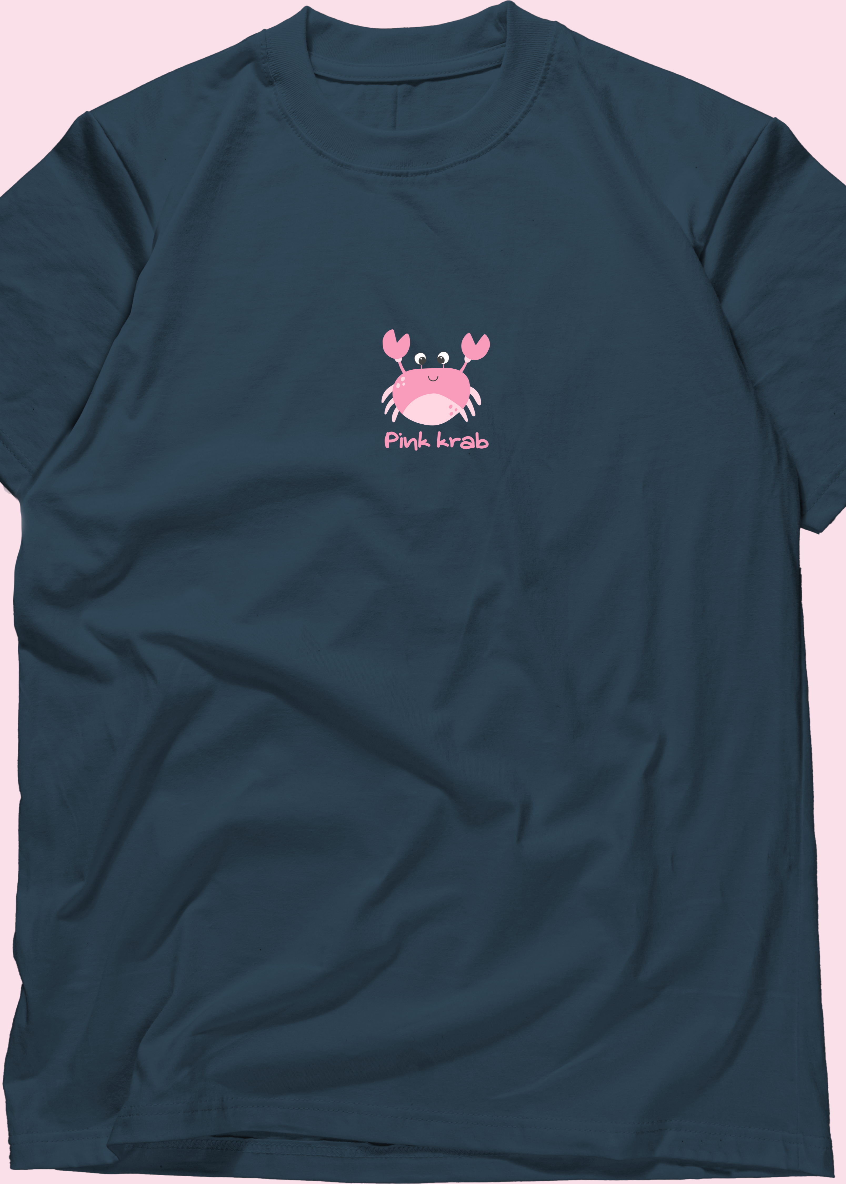 PINK KRAB LOGO OVERSIZED UNISEX T-SHIRT