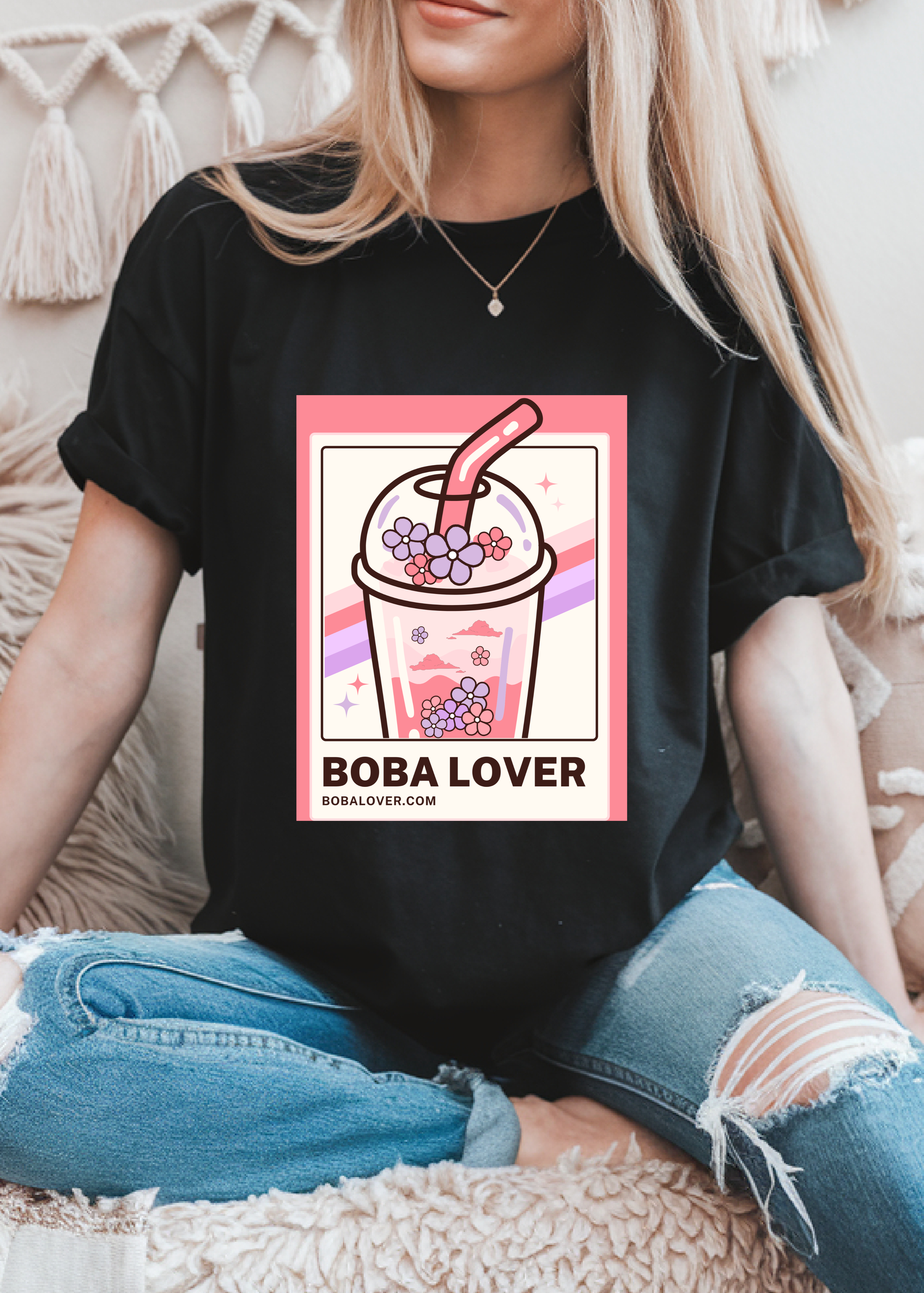 BOBA LOVER OVERSIZED UNISEX T-SHIRT