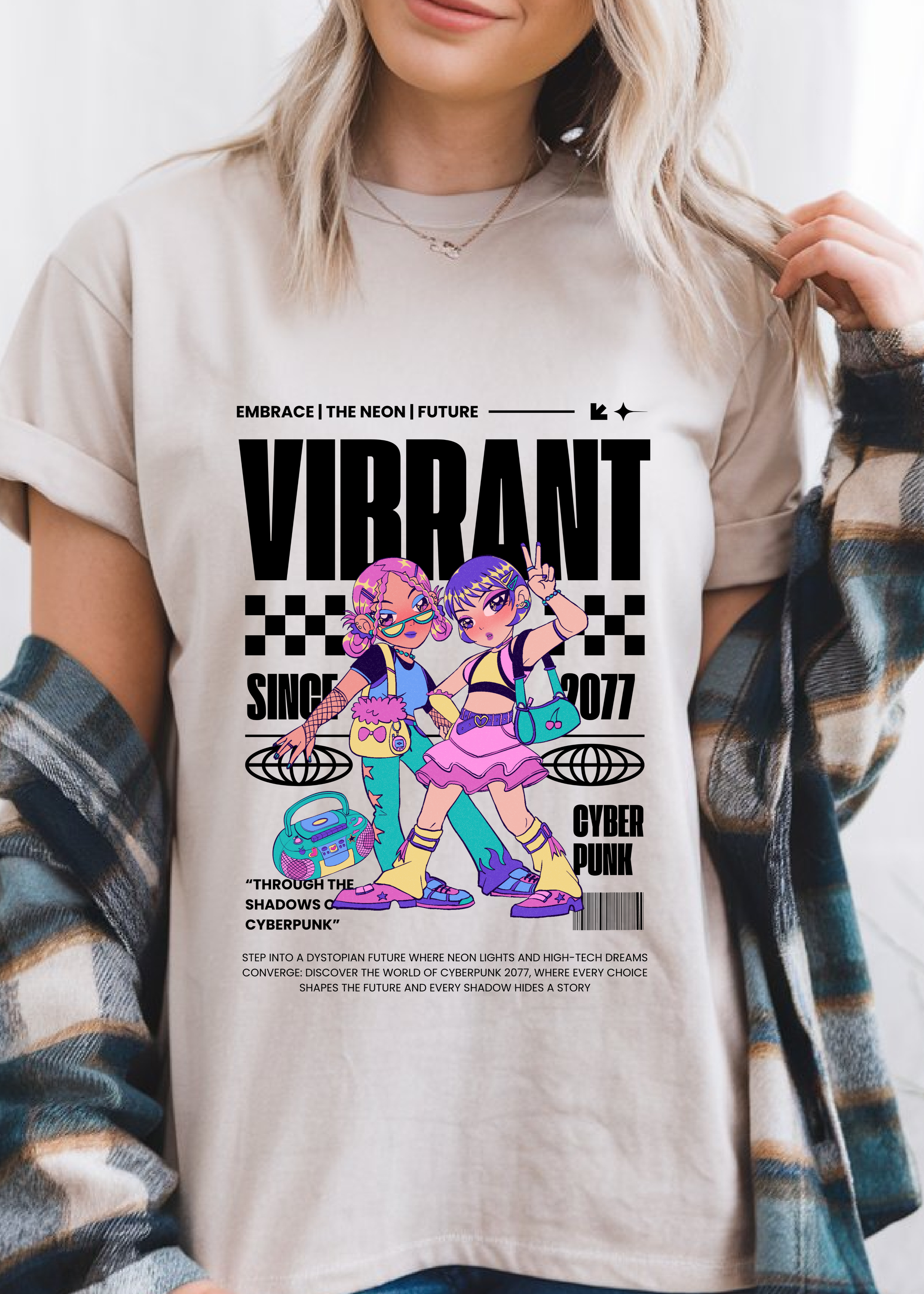 VIBRANT STREET STYLE WOMEN OVERSIZED T-SHIRT