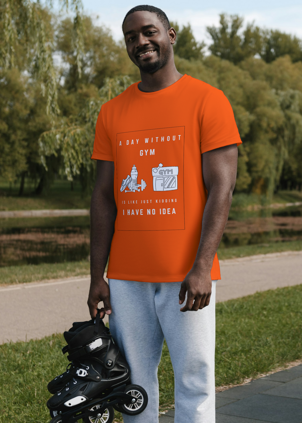 CLASSIC GYM MEN PRINTED T-SHIRT