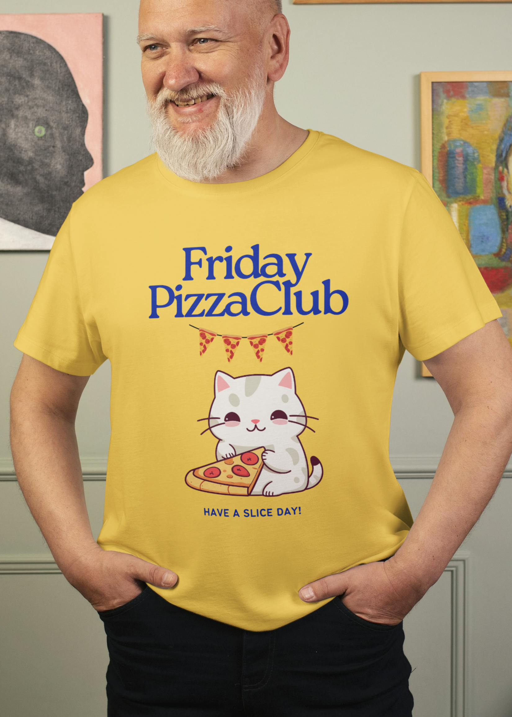 PIZZA CLUB FUNNY MEN CLASSIC T-SHIRT