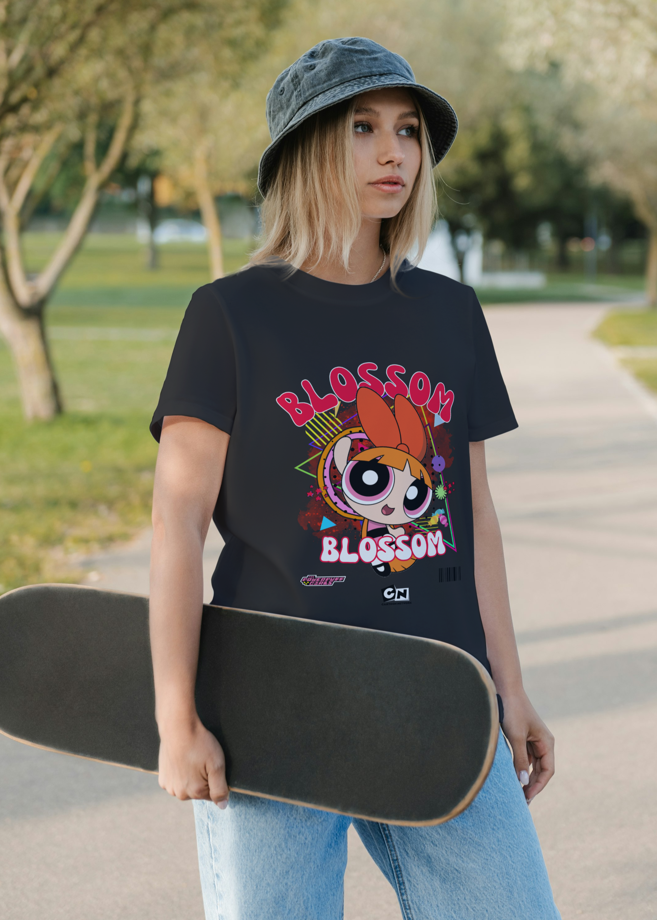 BLOSSOM THE POWERPUFF GIRLS WOMEN T-SHIRT