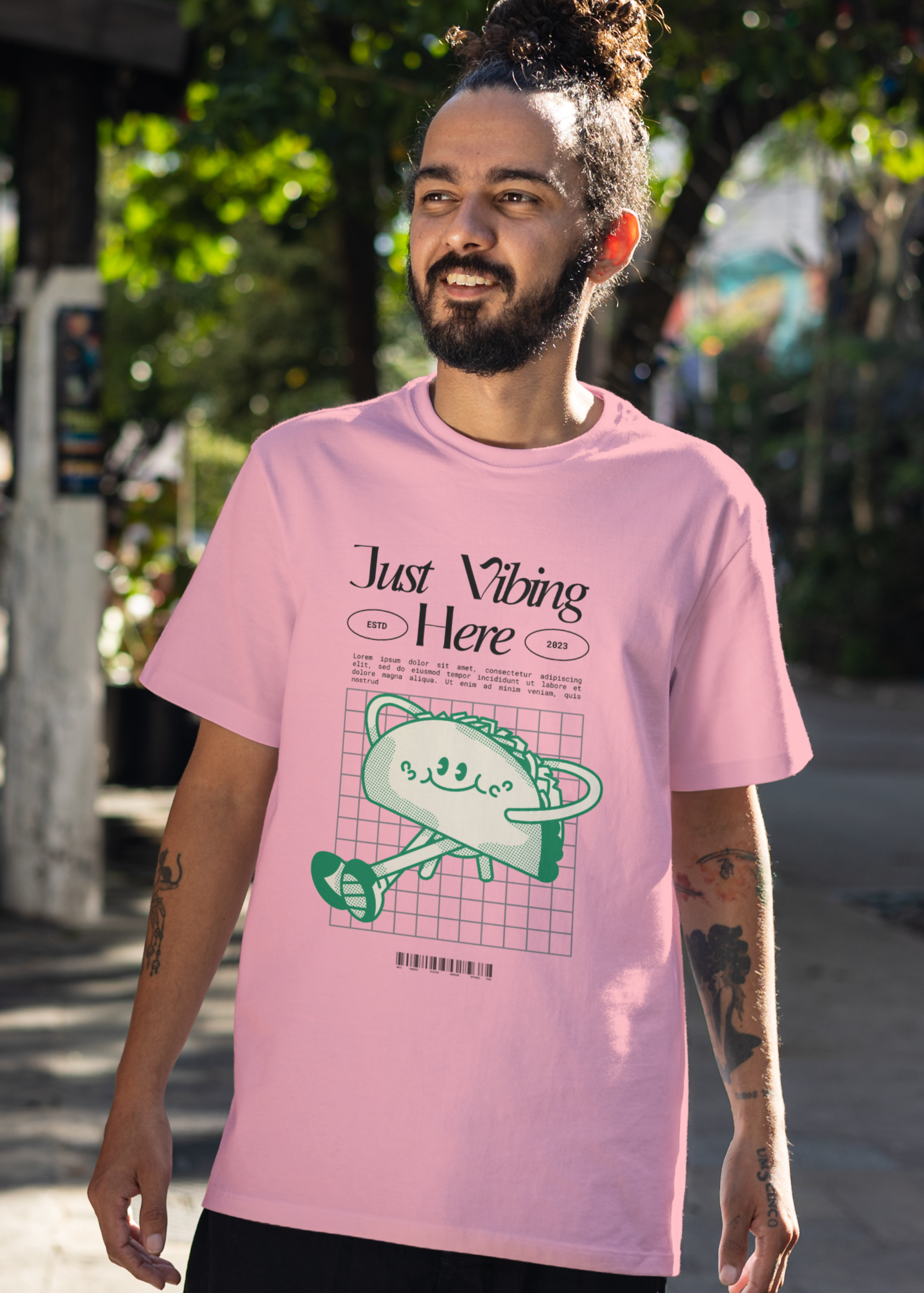 JUST VIBING UNISEX OVERSIZED T-SHIRT
