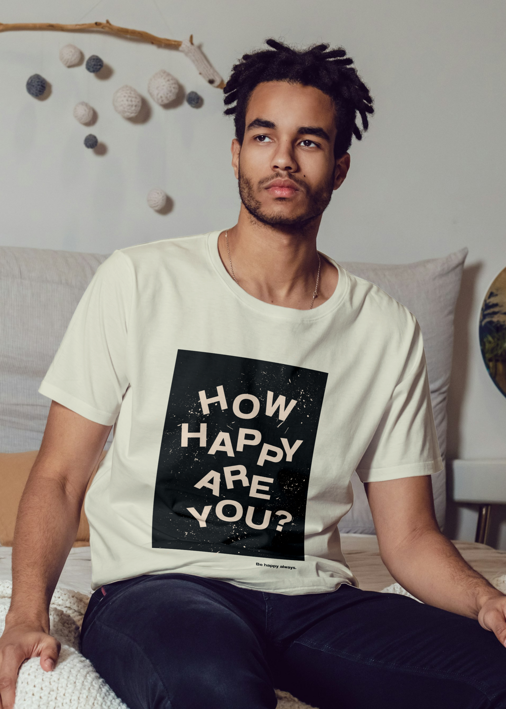 ARE YOUR HAPPY? UNISEX OVERSIZED T-SHIRT