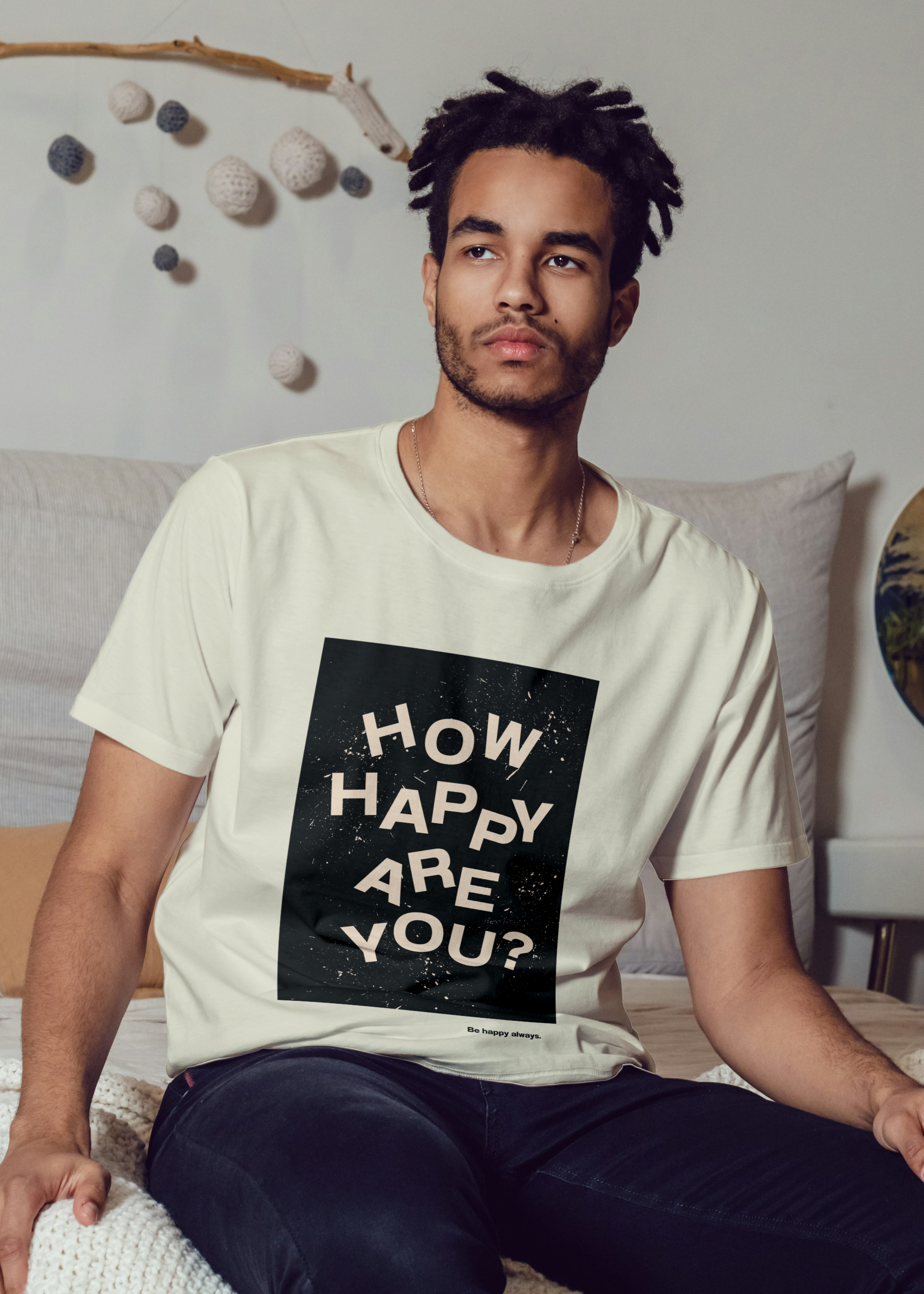 ARE YOUR HAPPY? UNISEX OVERSIZED T-SHIRT